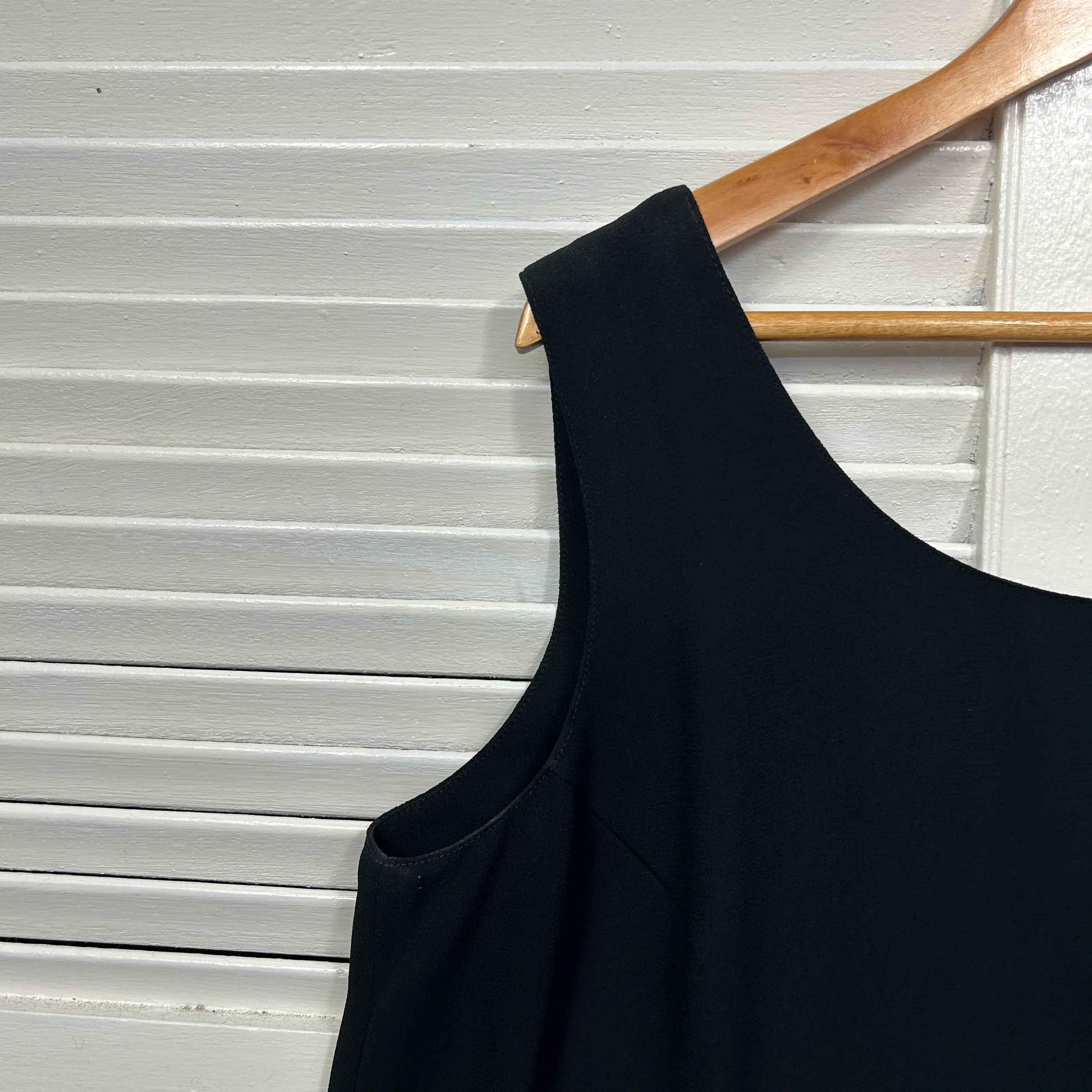 Liz Davernport Top Size 16 Black Sleeveless Made in Australia - Image 2