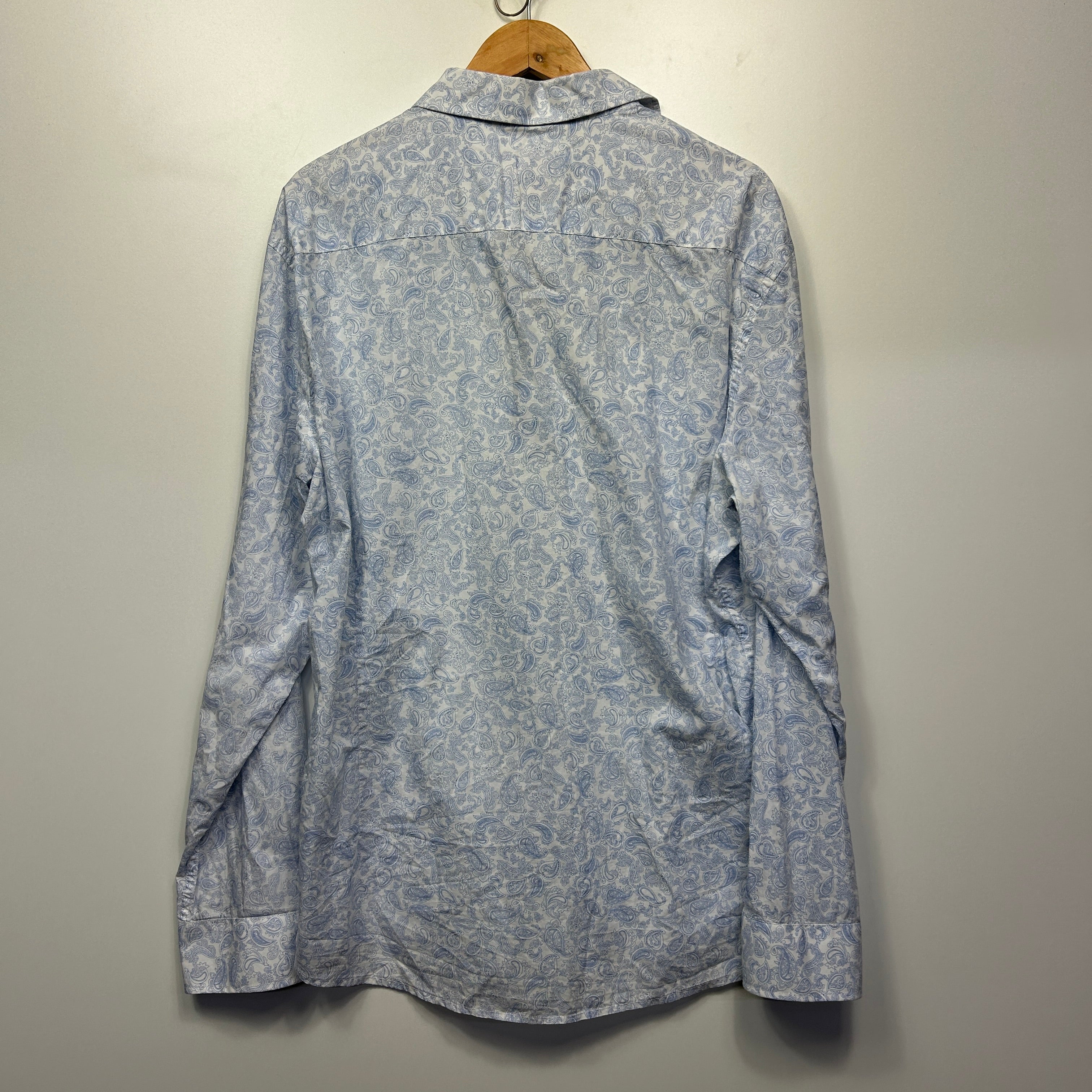 Johnny Bigg Shirt Size 2XL Blue White Long Sleeve - Image 5