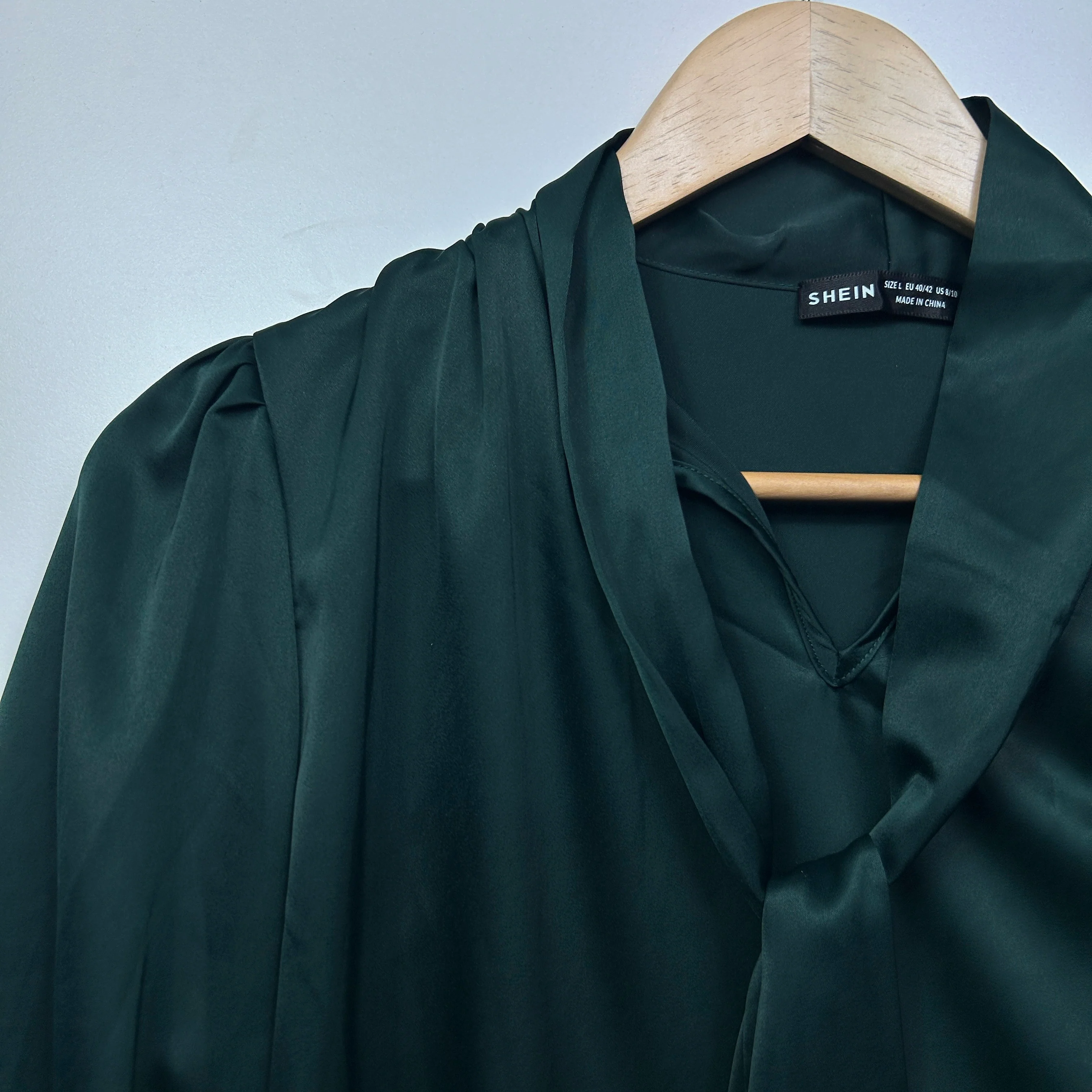 Shein Top Size 14 Large Green Long Sleeve - Image 2