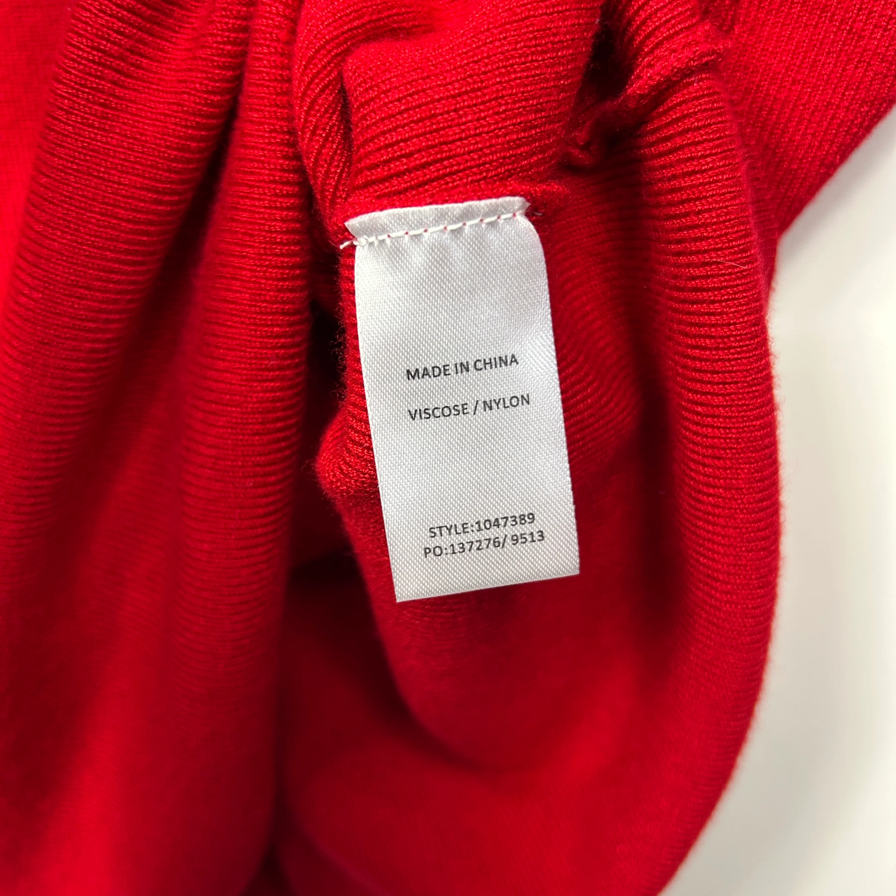 Rockmans Top Size 14 Larger Red Long Sleeve Asymmetric Hem - Image 5