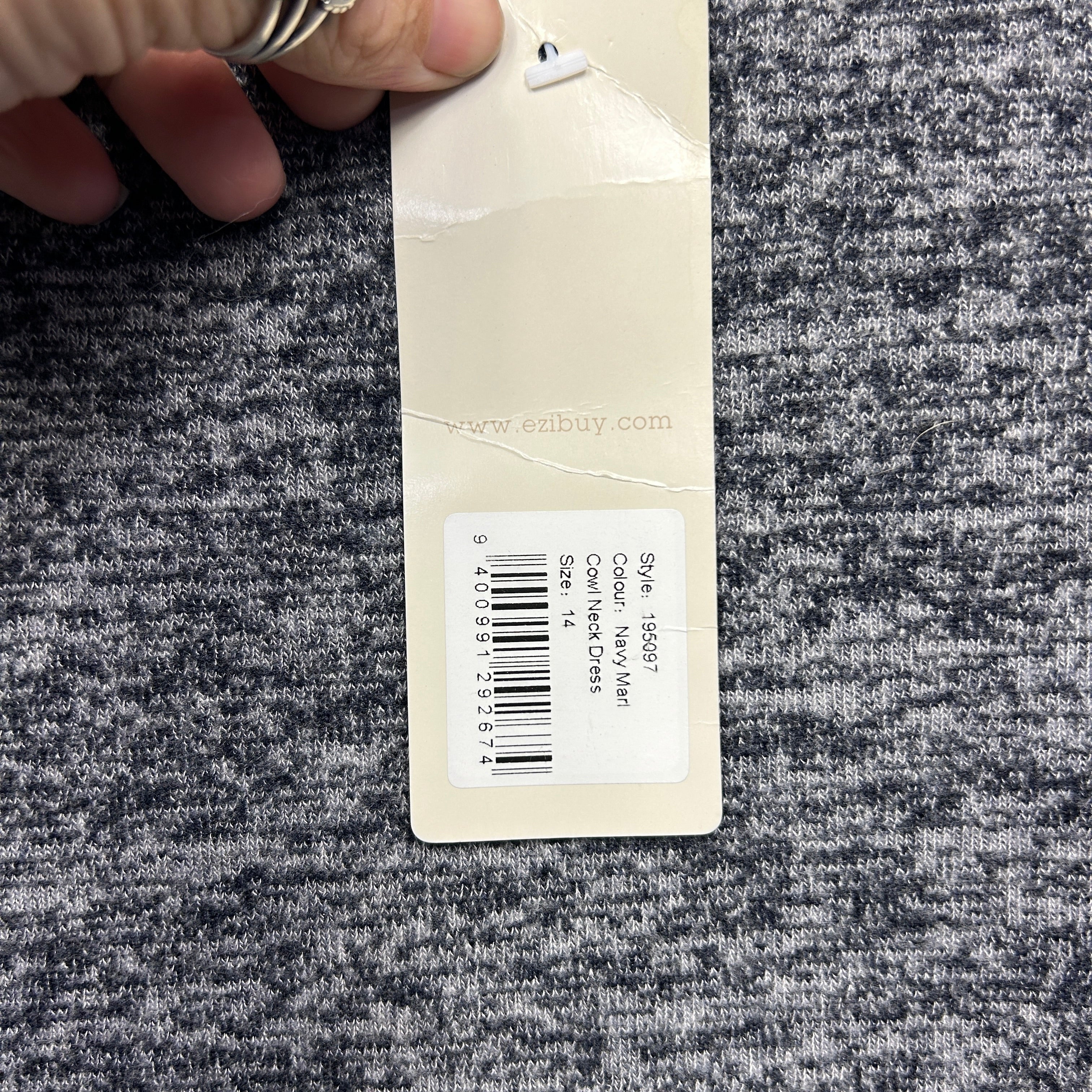 Capture Dress Size 14 Grey Cowl Neck New - Image 4