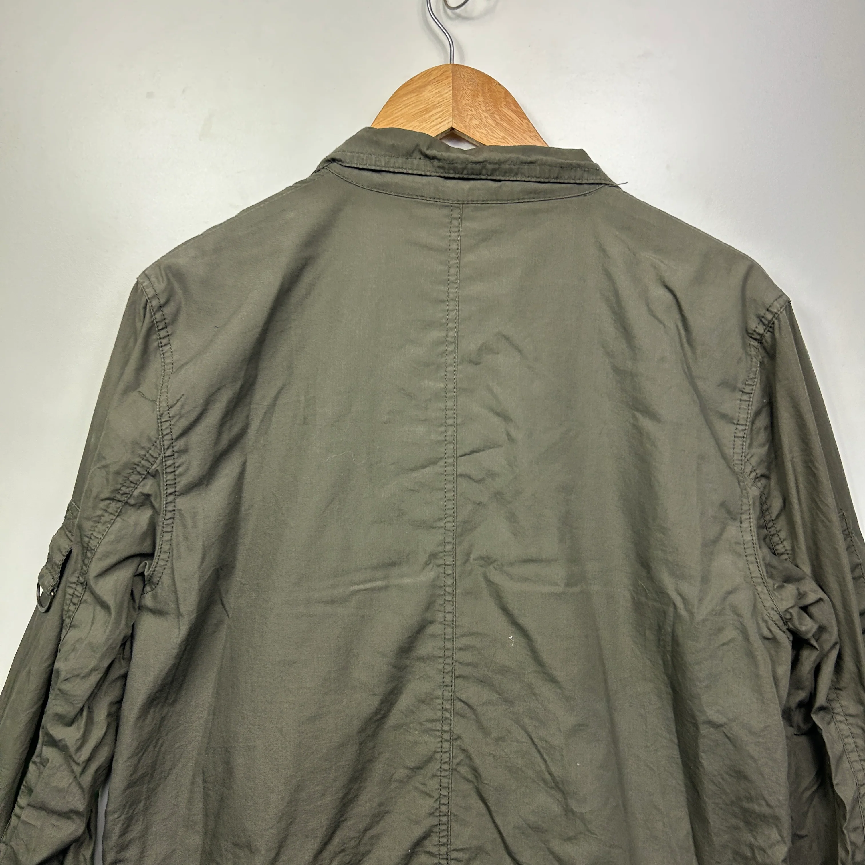 Now Windbreaker Jacket Size 14 Green Long Sleeve Pockets - Image 5