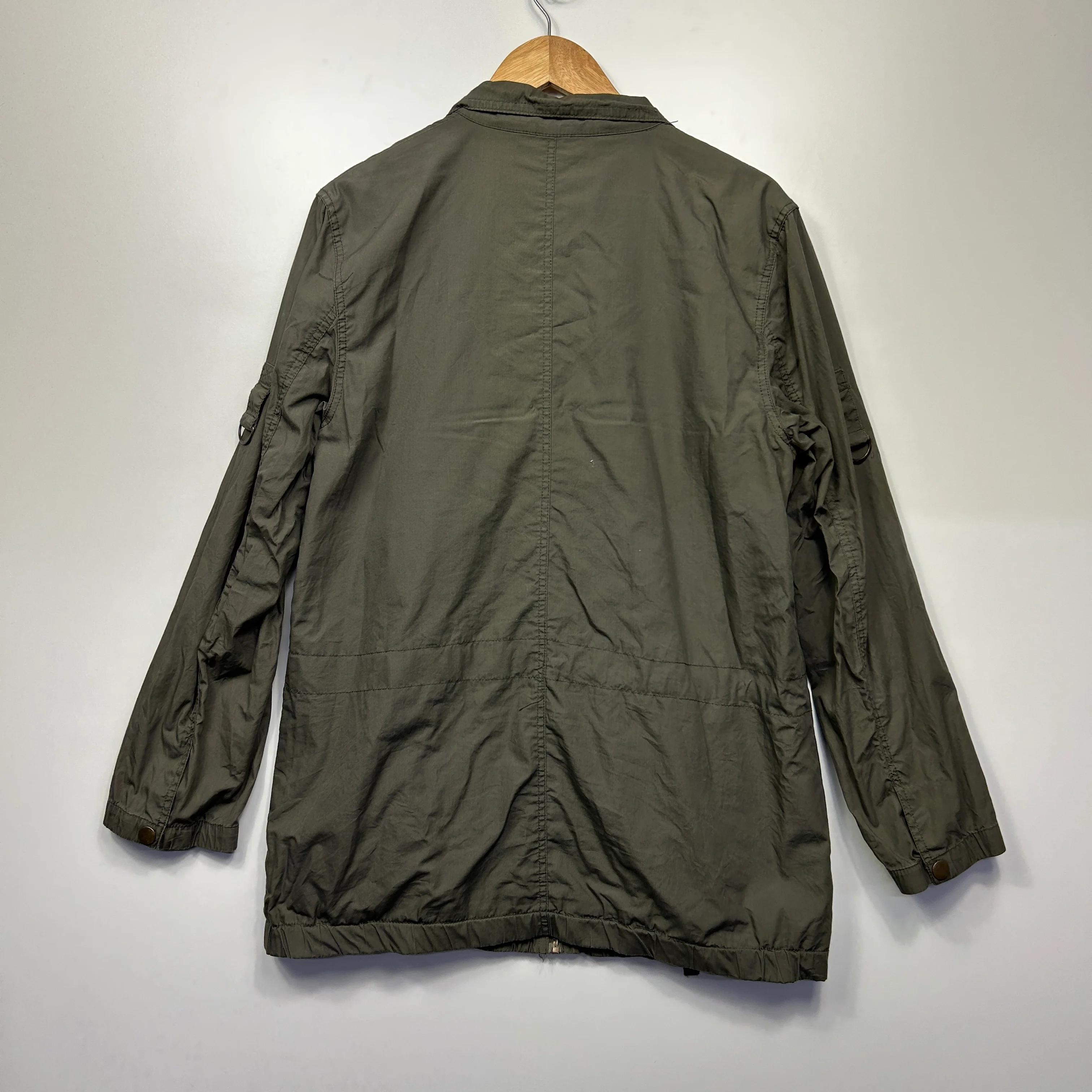 Now Windbreaker Jacket Size 14 Green Long Sleeve Pockets - Image 6