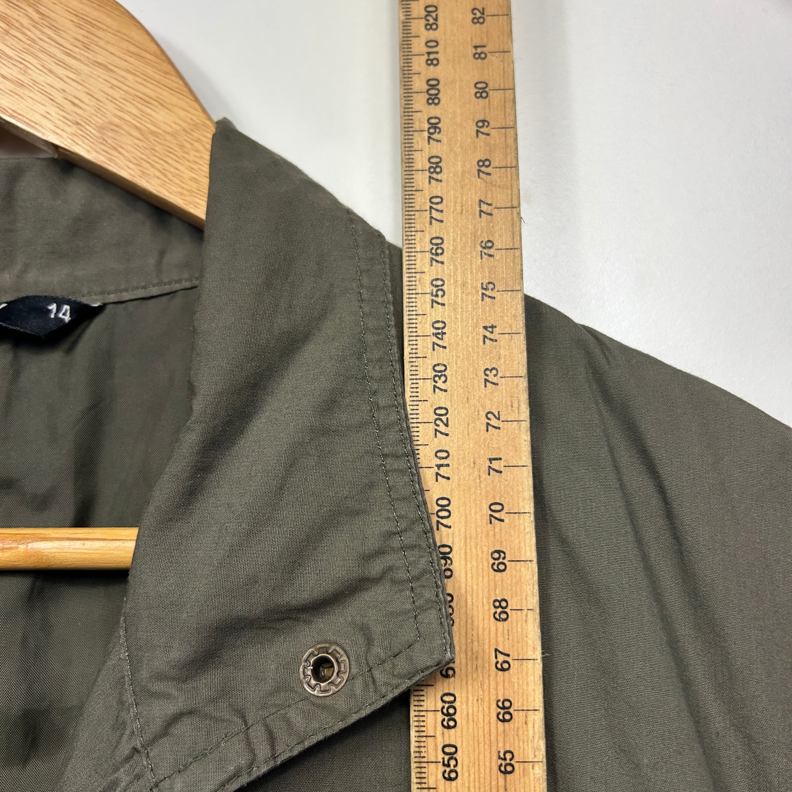 Now Windbreaker Jacket Size 14 Green Long Sleeve Pockets - Image 8