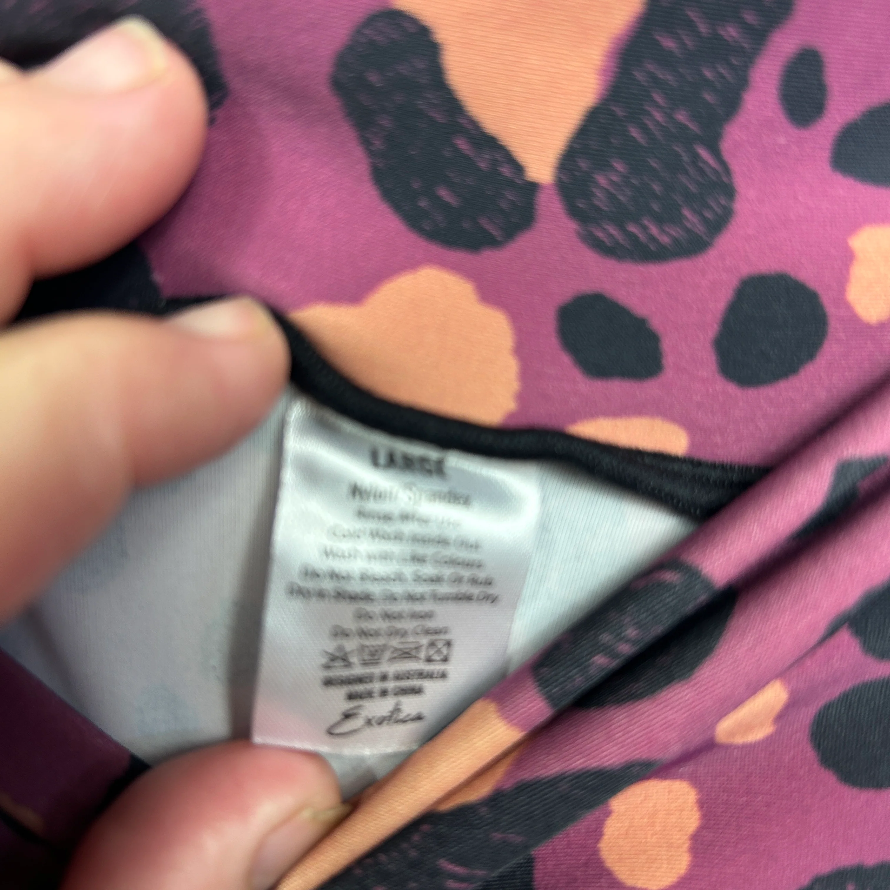 exoticathletica Skirt Size Large 14 Pink Animal Print - Image 4