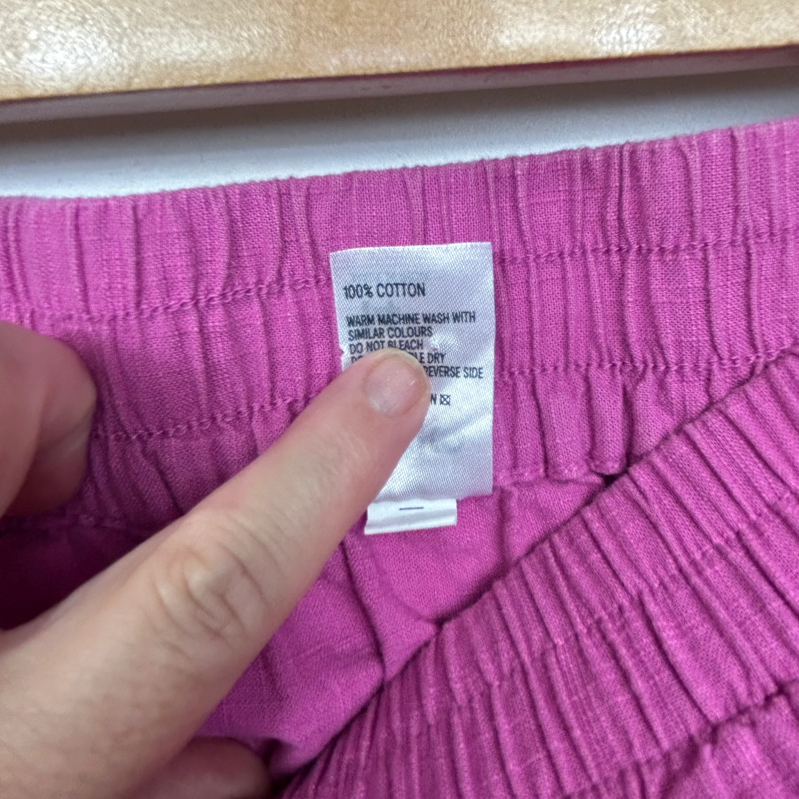 Anko Mini Skirt SIze 14 Pink Cotton Elastic Waist - Image 3