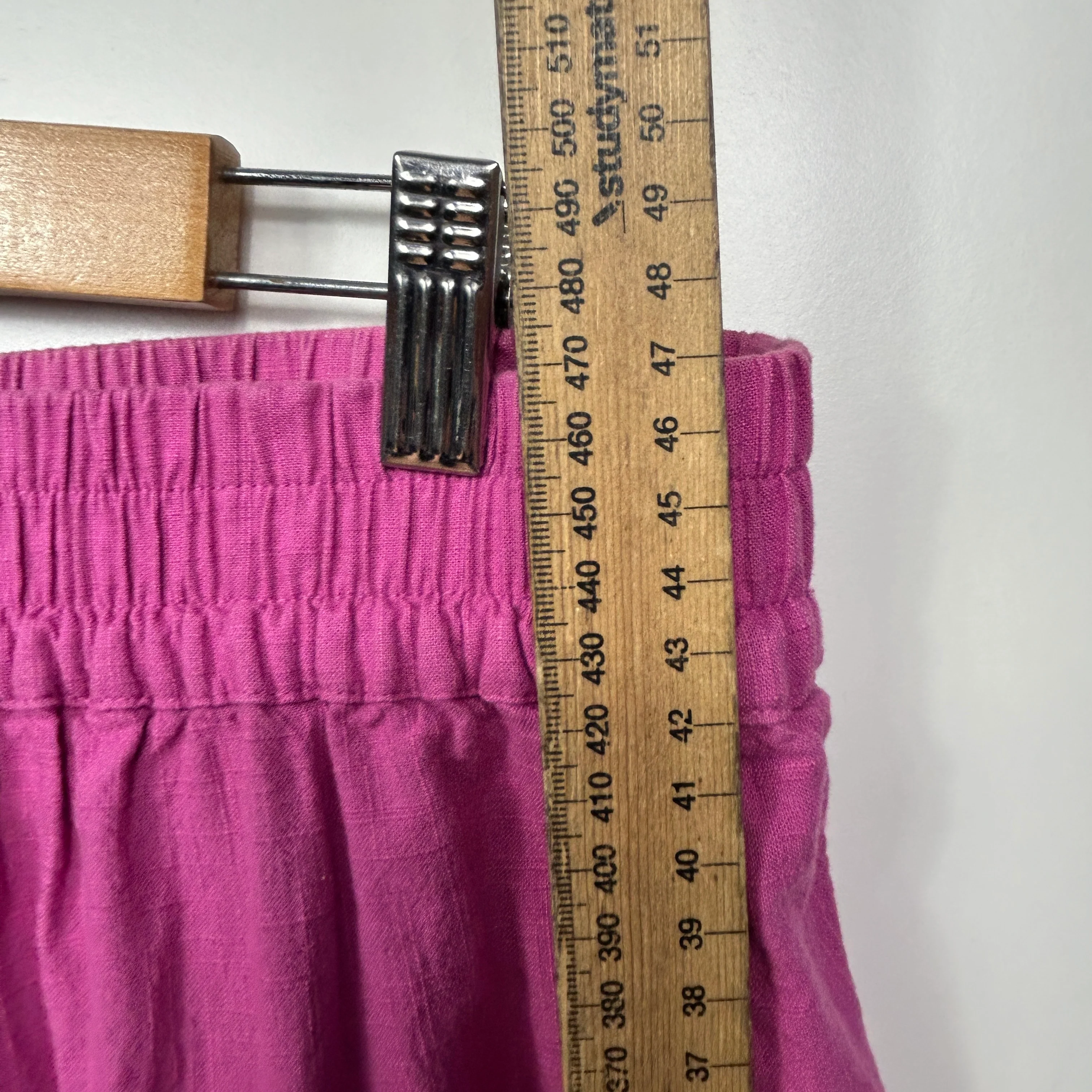 Anko Mini Skirt SIze 14 Pink Cotton Elastic Waist - Image 6