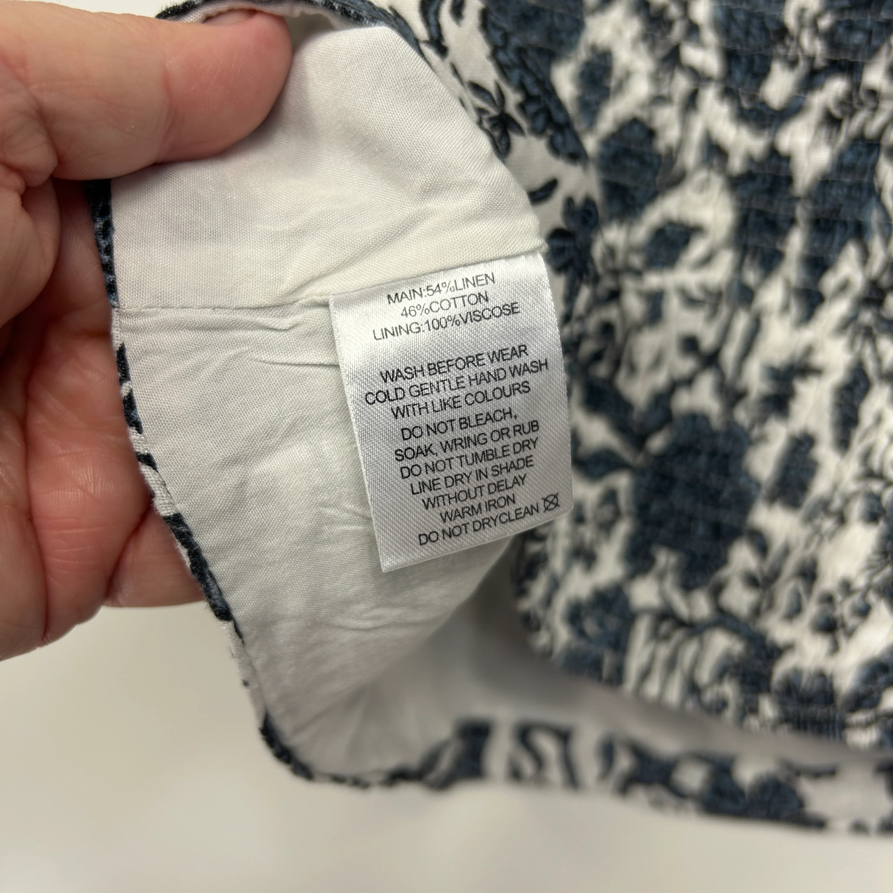 Atmos & Here Crop Top Size 18 Linen Blend Adjustable Straps - Image 7