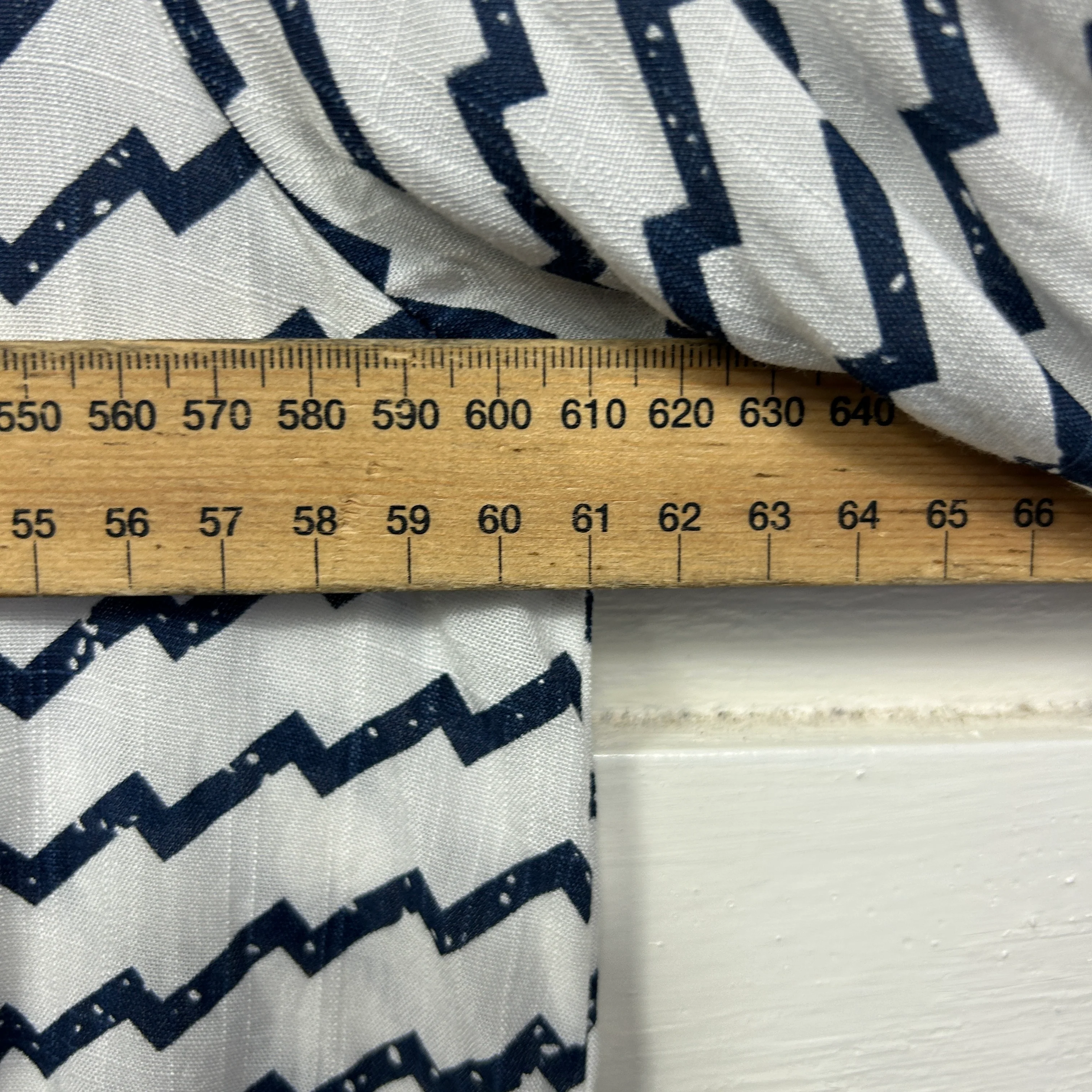 Luna Sky Top Size 16 Blue White Striped Long Sleeve Rayon - Image 7