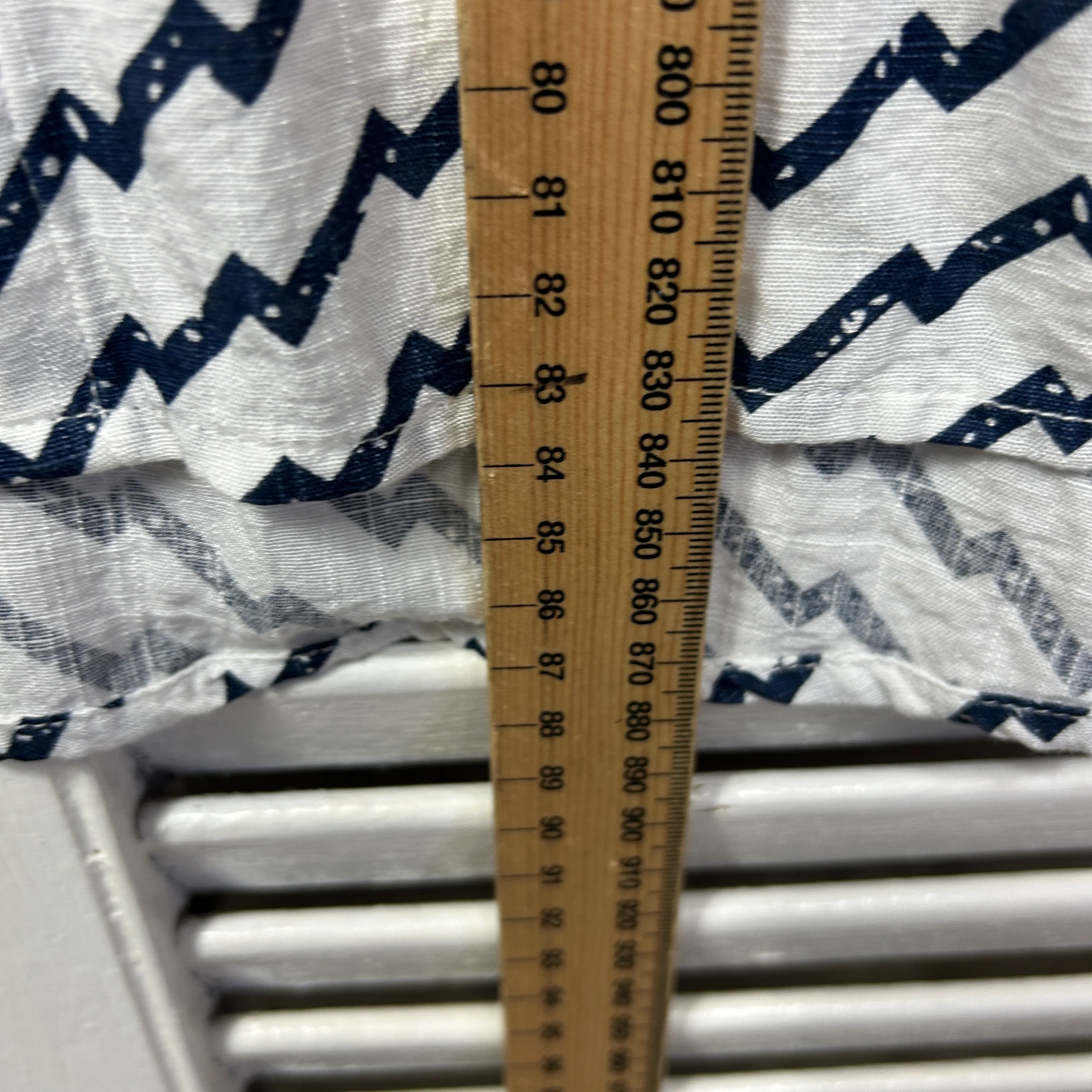 Luna Sky Top Size 16 Blue White Striped Long Sleeve Rayon - Image 8