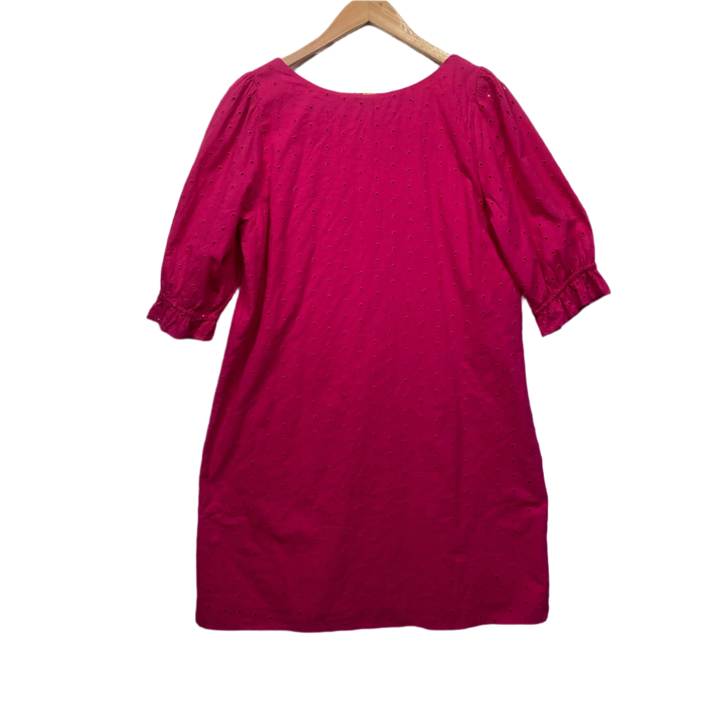 Vero Moda Broderie Dress Size 14 Large Pink Short Sleeve Embroidered - Image 2