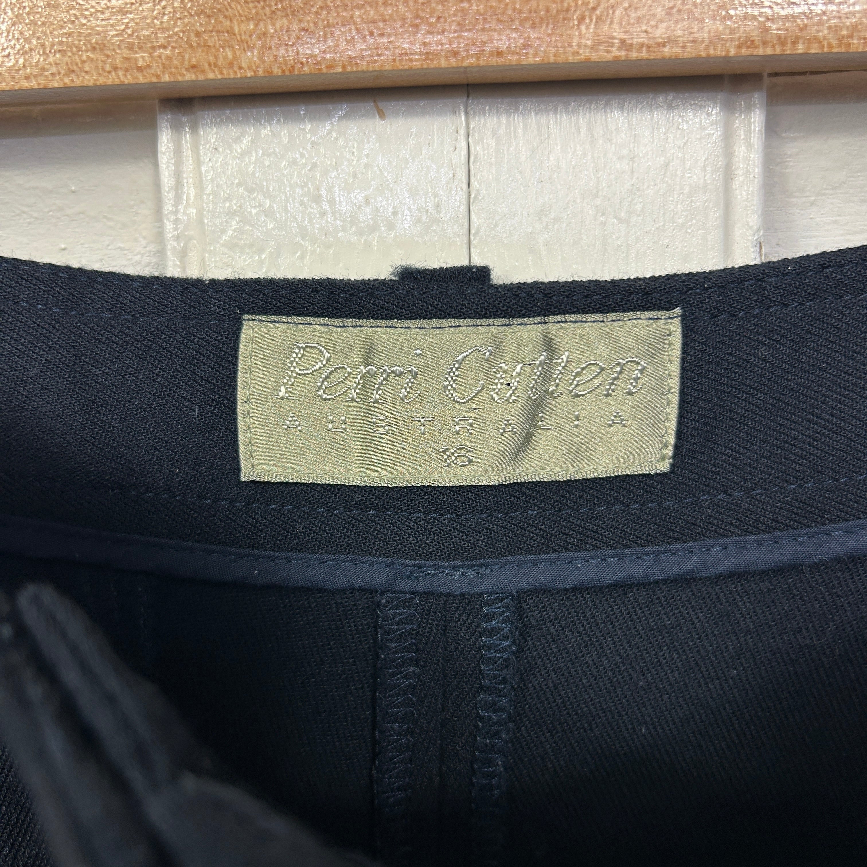 Vintage Perri Cutten Wool Pants Size 16 Black - Image 5