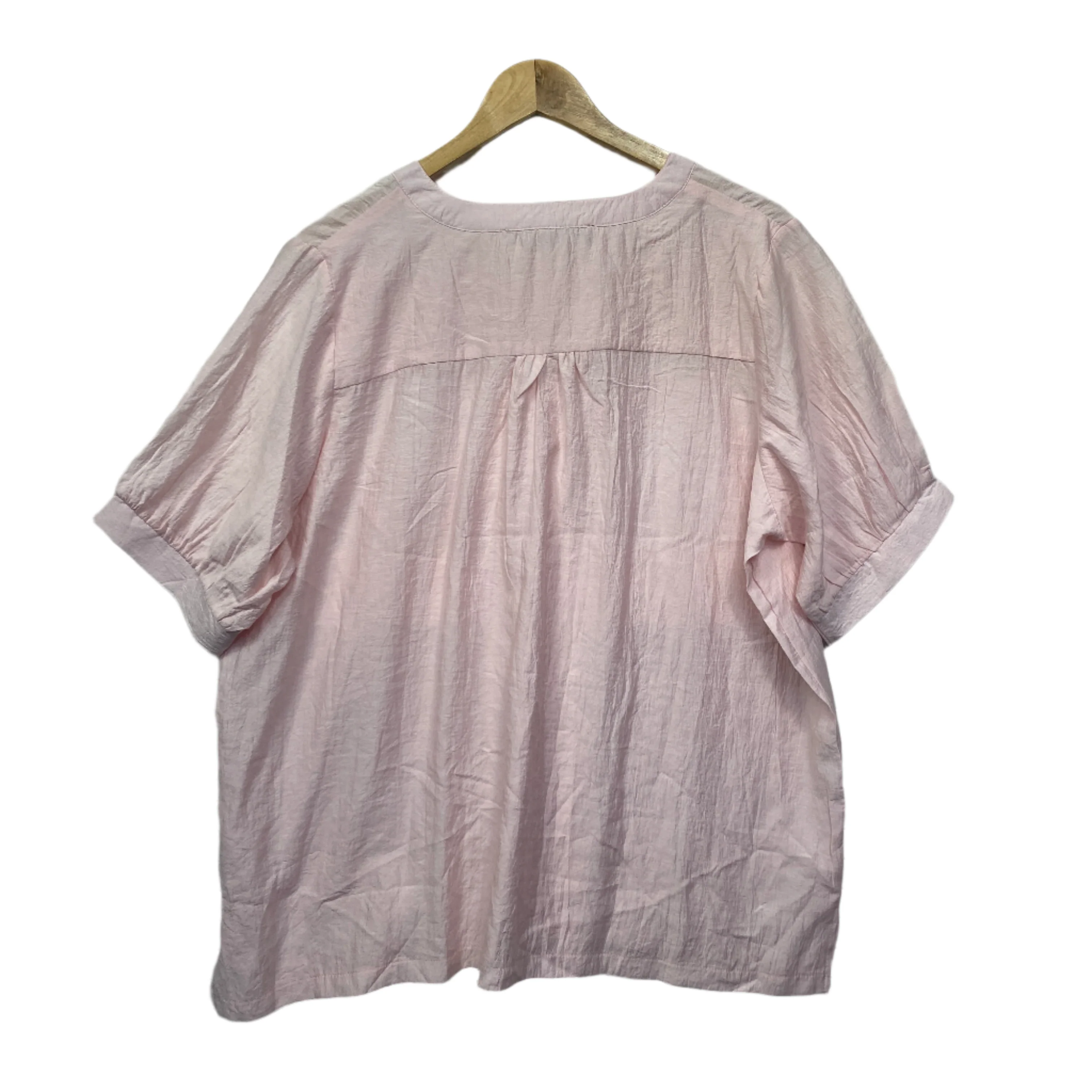 Willow Tree Top Size 14 Pink Short Sleeve Viscose Blend - Image 2