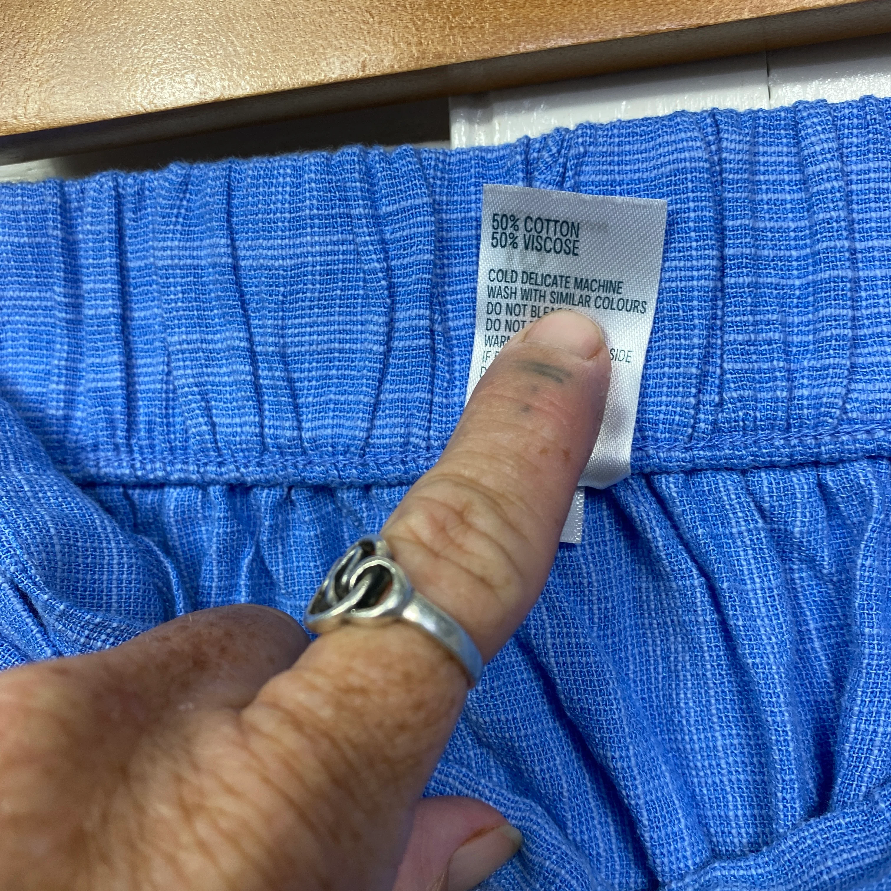 Anko Mini Skirt Size 16 Blue Cotton Viscose - Image 5