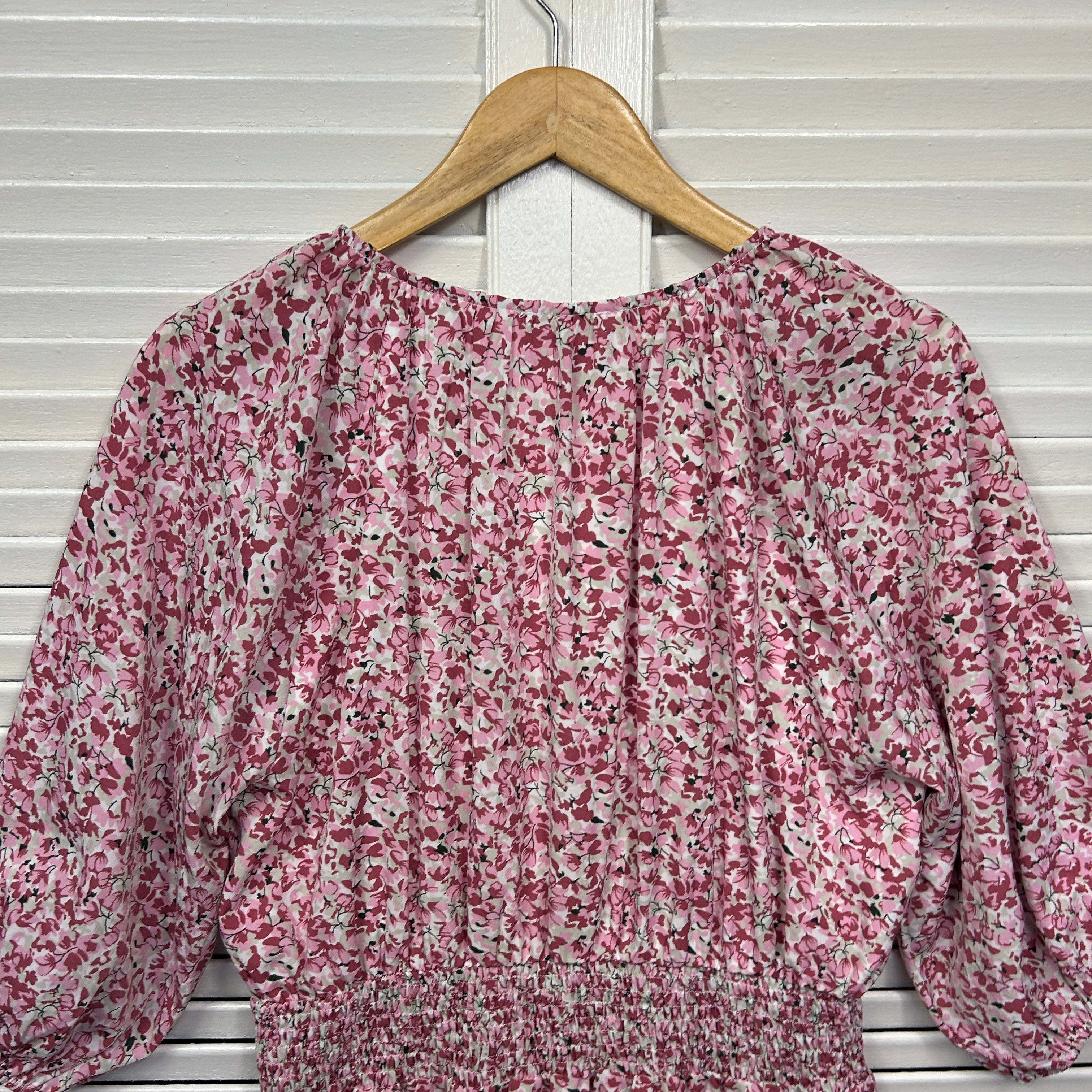 Forecast Dress Sizes 14 Pink Floral Short Sleeve - Image 6