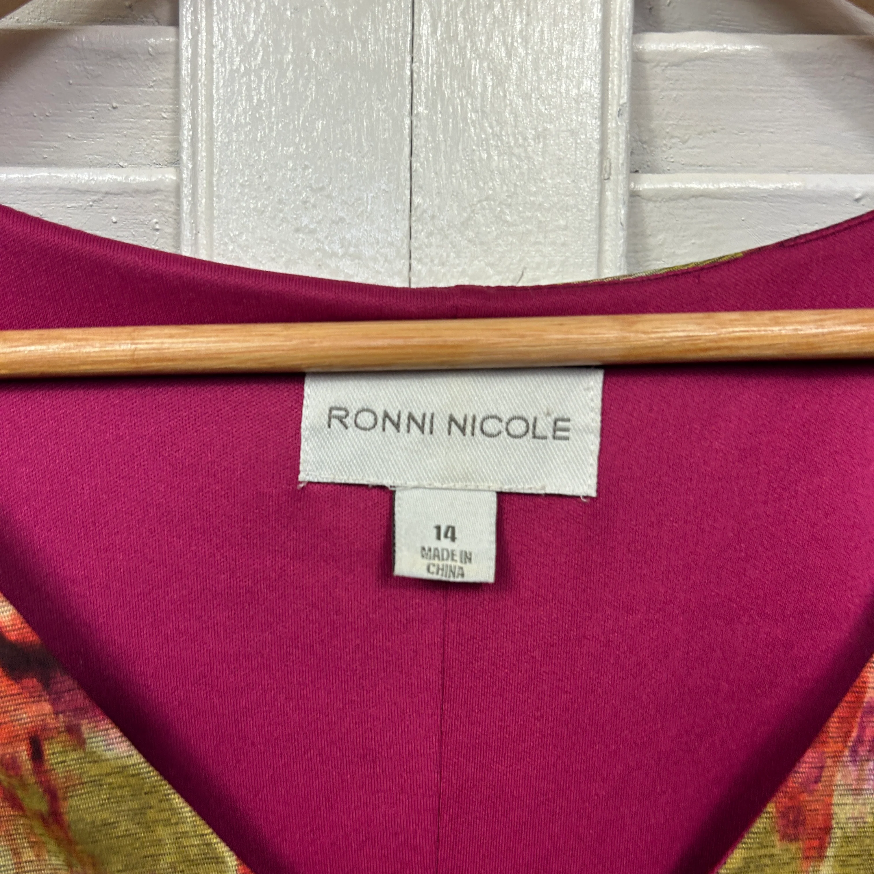 Ronni Nicole Dress Size 14 Short Sleeve Multicoloured Lined - Image 4