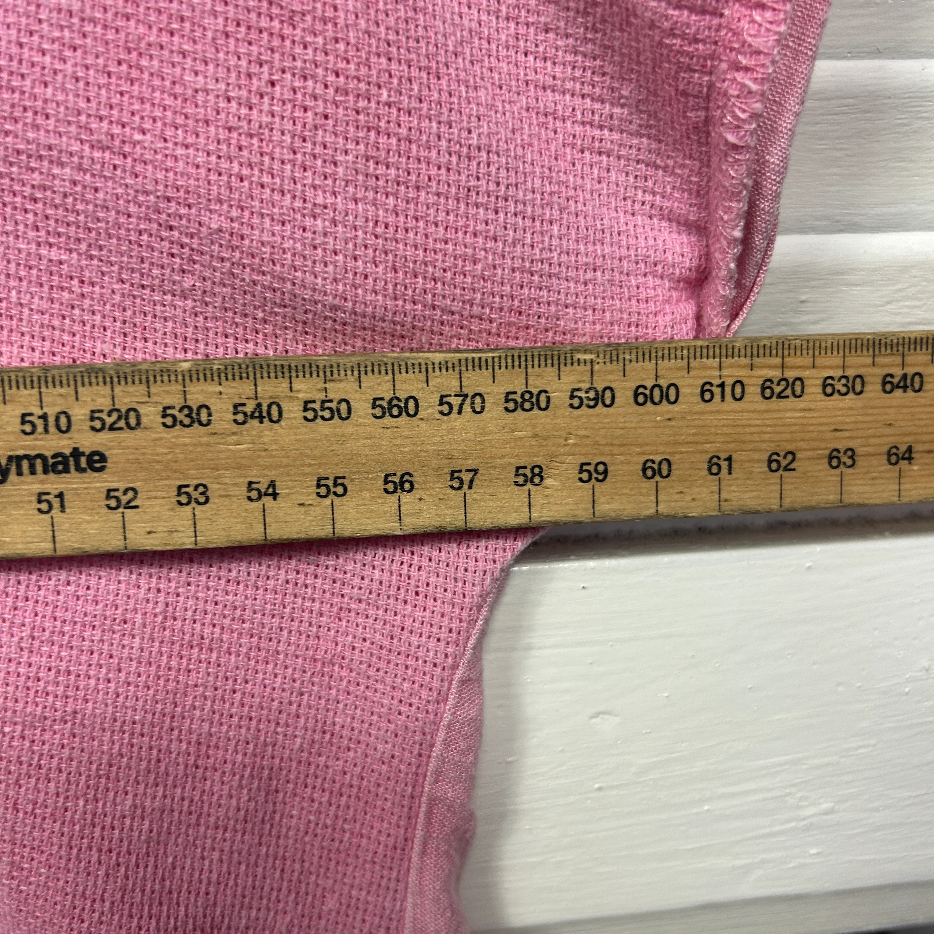 Lilac Designs Linen Blend Top Size 14 Large Pink Short Sleeve - Image 7