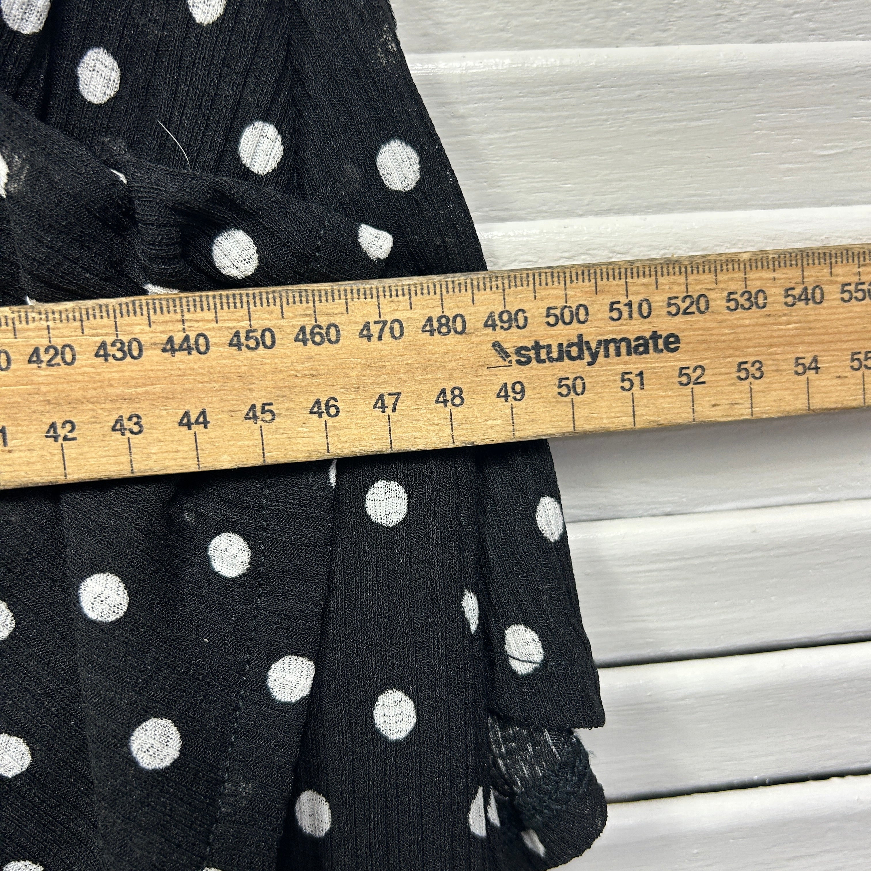 Witchery Top Size 14 Large Black White Polka Dots - Image 7