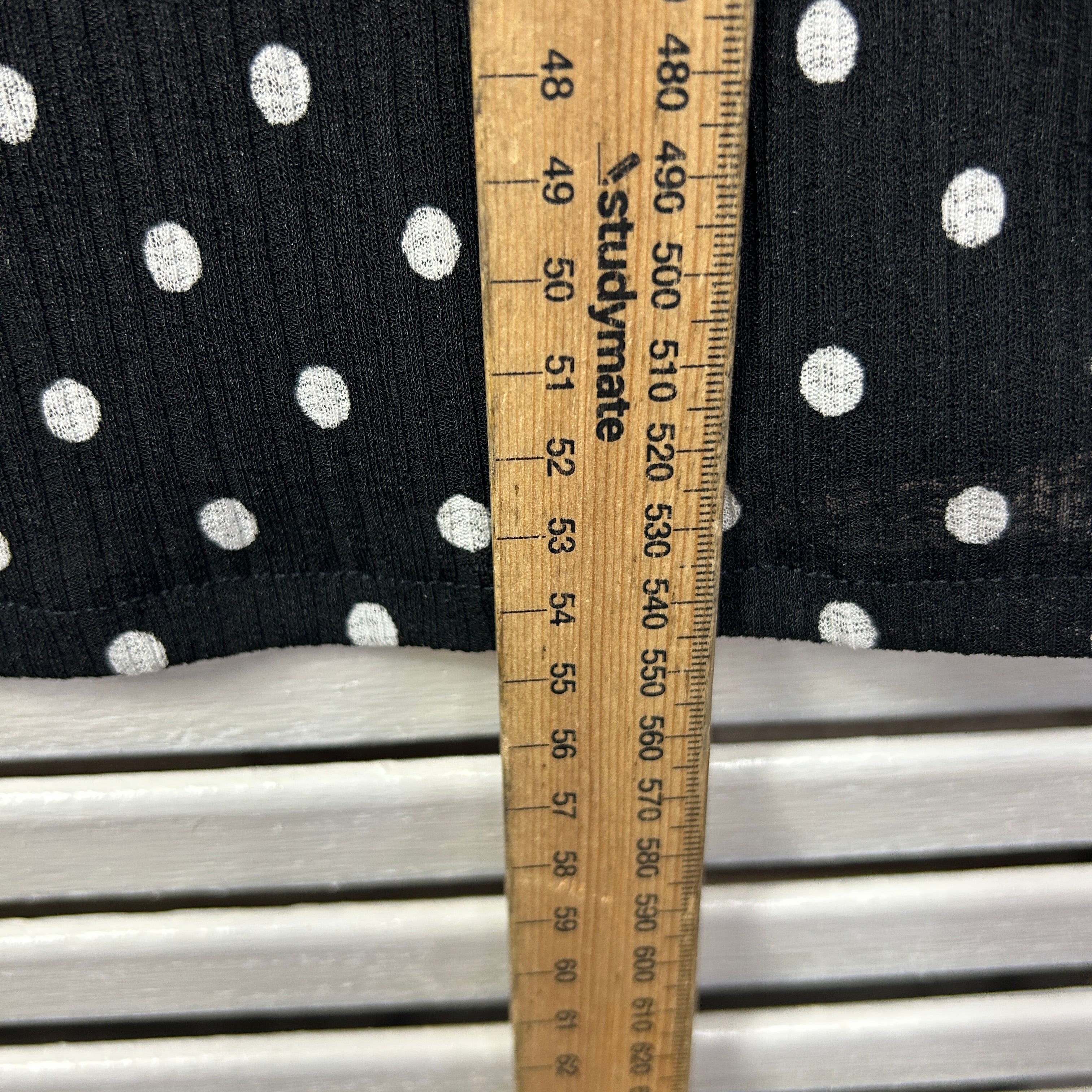 Witchery Top Size 14 Large Black White Polka Dots - Image 8