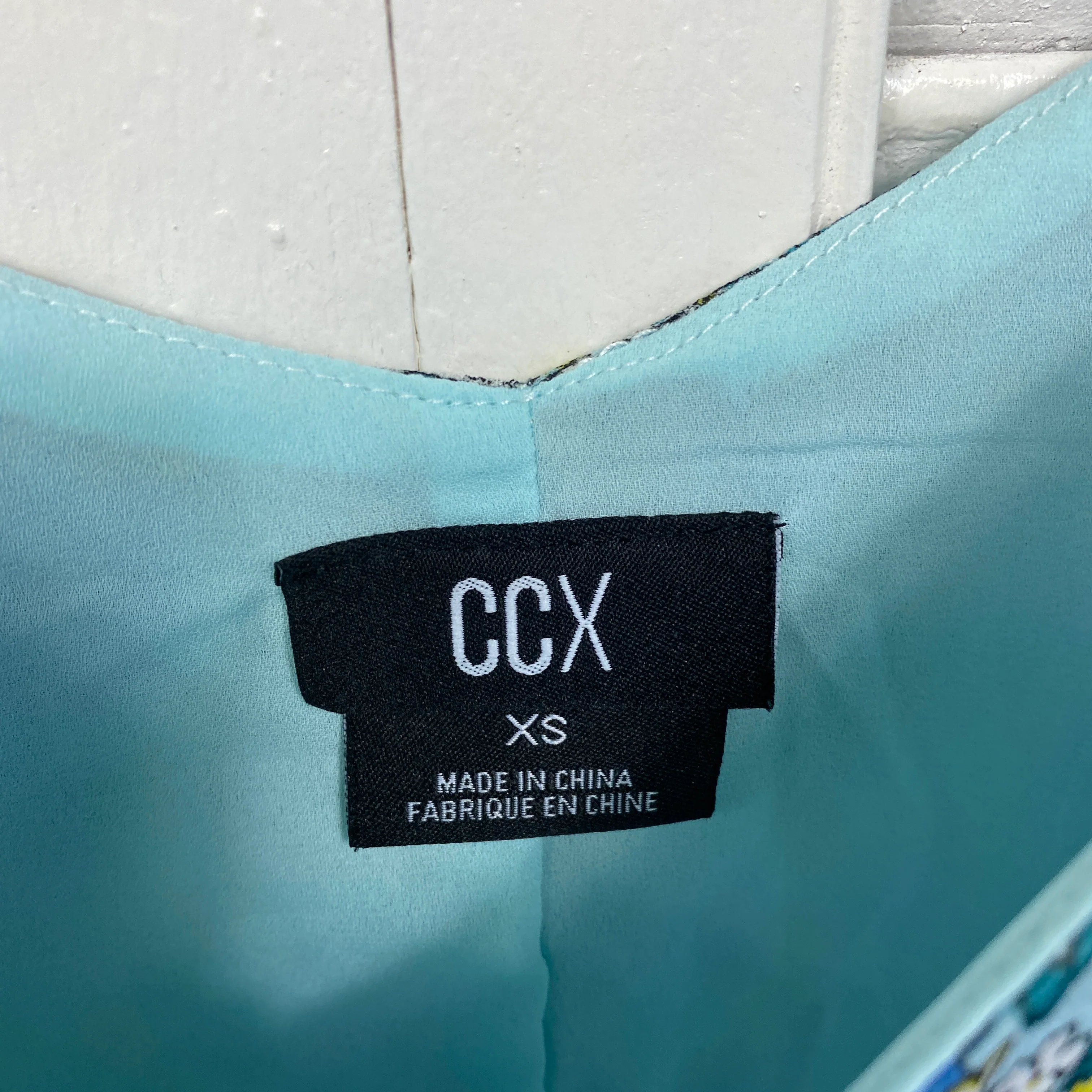 CCX City Chic Dress Size 14 Plus XS Sleeveless Short Length Floral Blue - Image 4