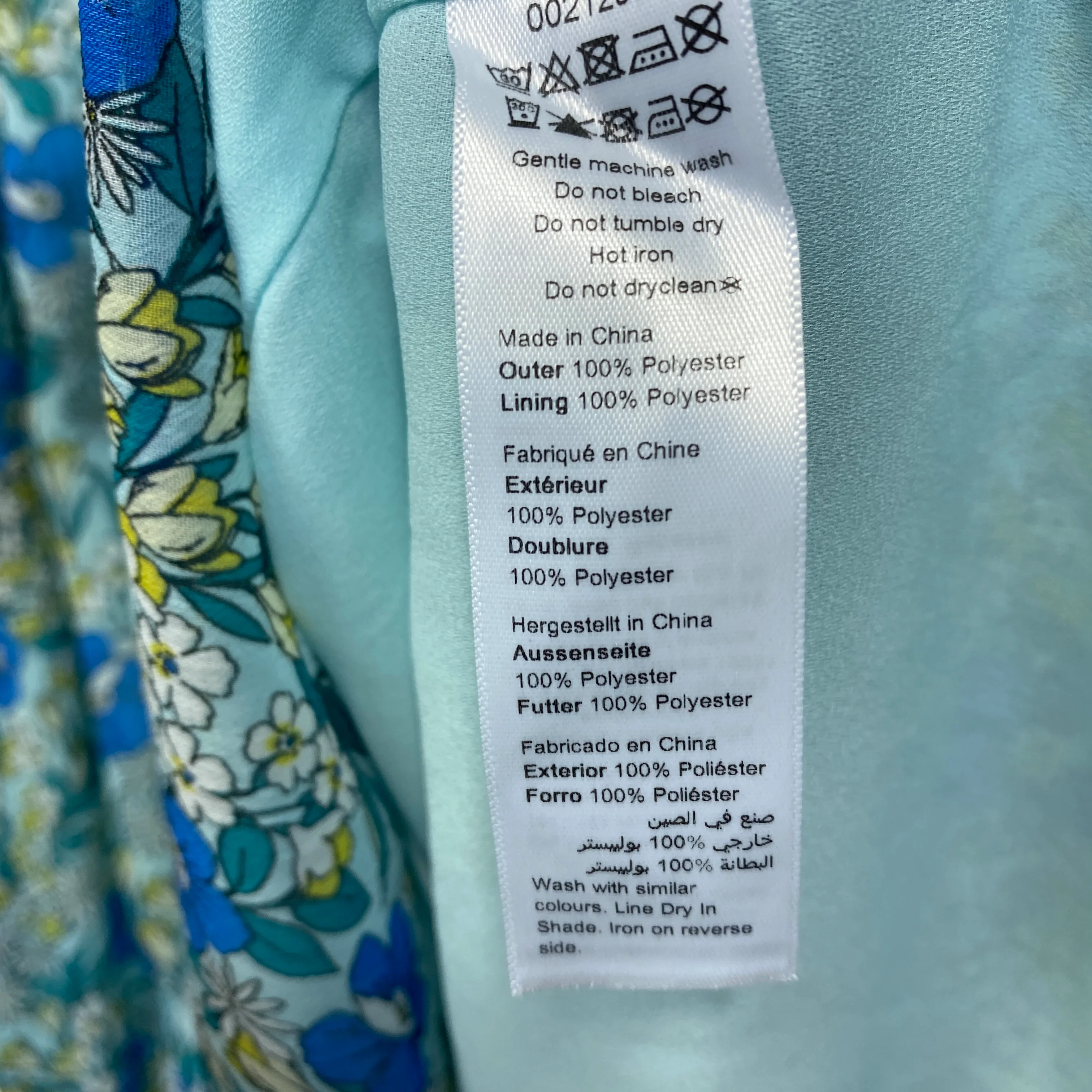 CCX City Chic Dress Size 14 Plus XS Sleeveless Short Length Floral Blue - Image 5