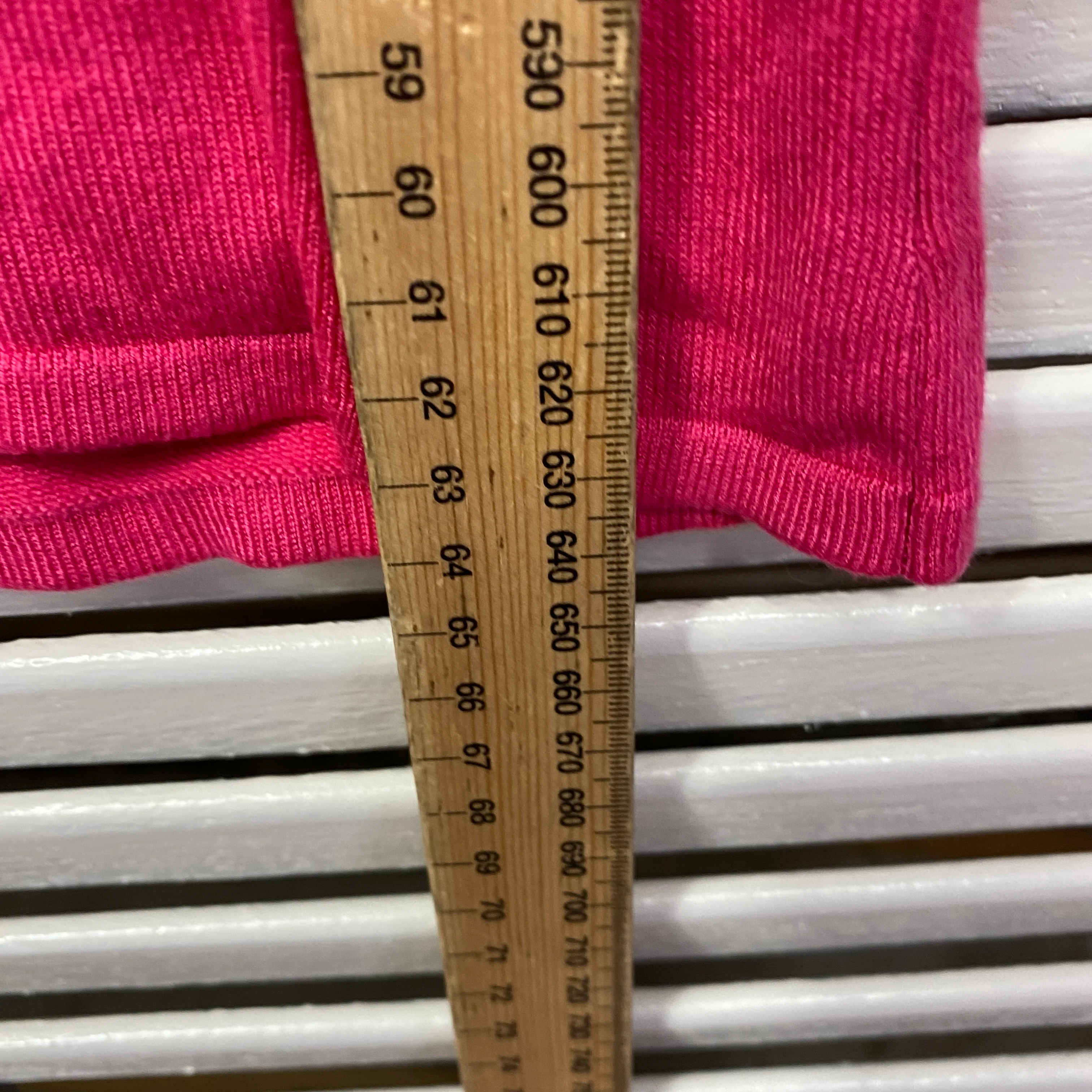 The Works Top Size 14 Large Pink Ruffle Neckline Rayon - Image 8