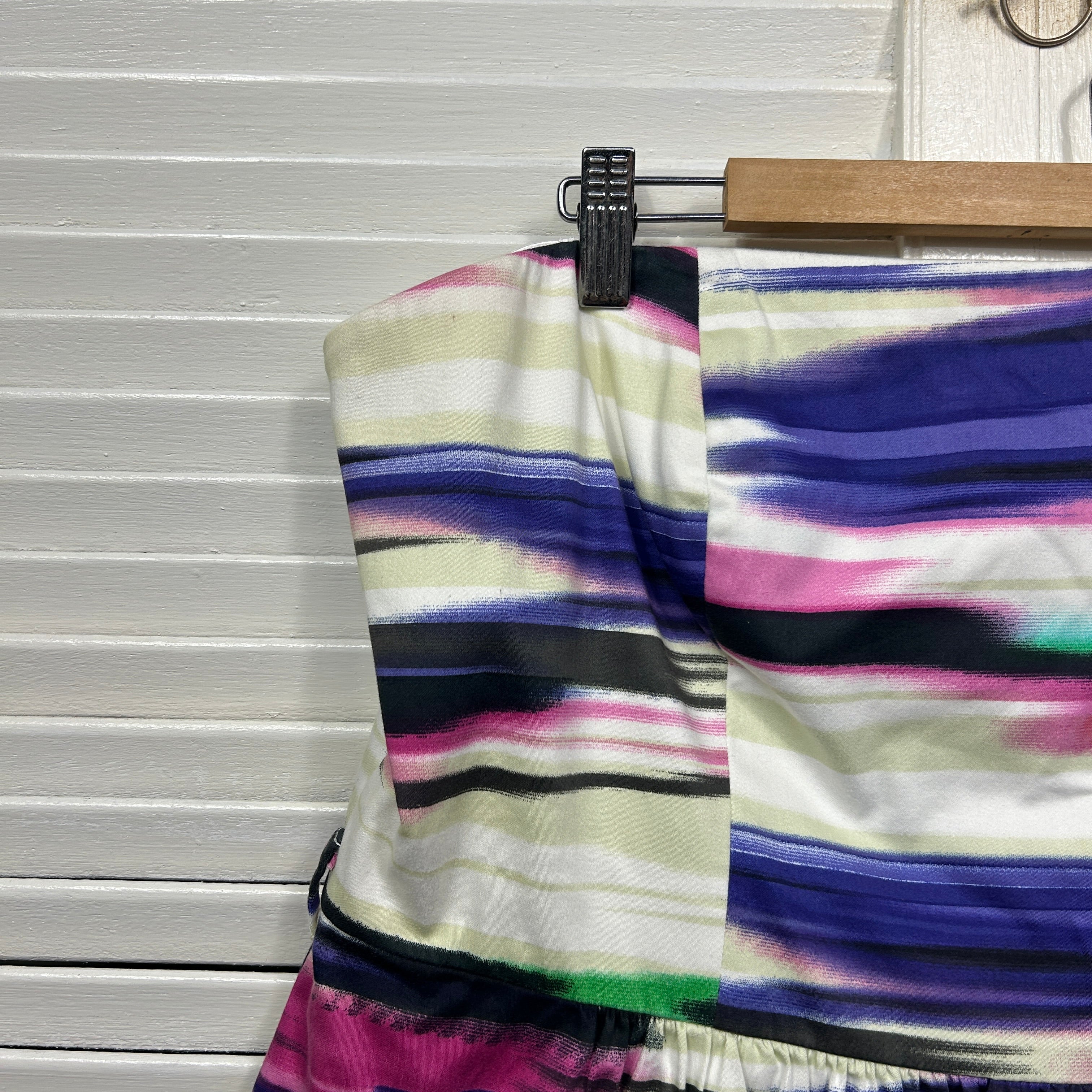 City Chic Mini Dress Size 18 Plus Medium Strapless Multicoloured Cocktail - Image 4