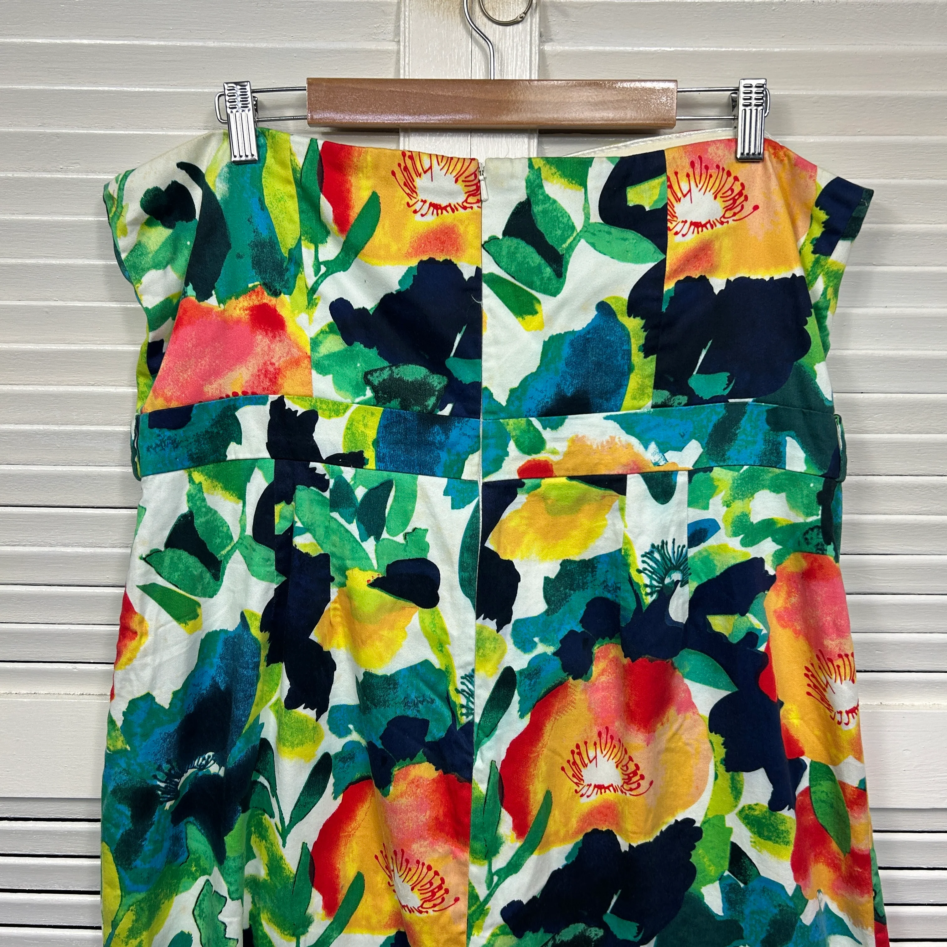 City Chic Dress Size 18 Medium Plus Floral Strapless Cocktail - Image 7
