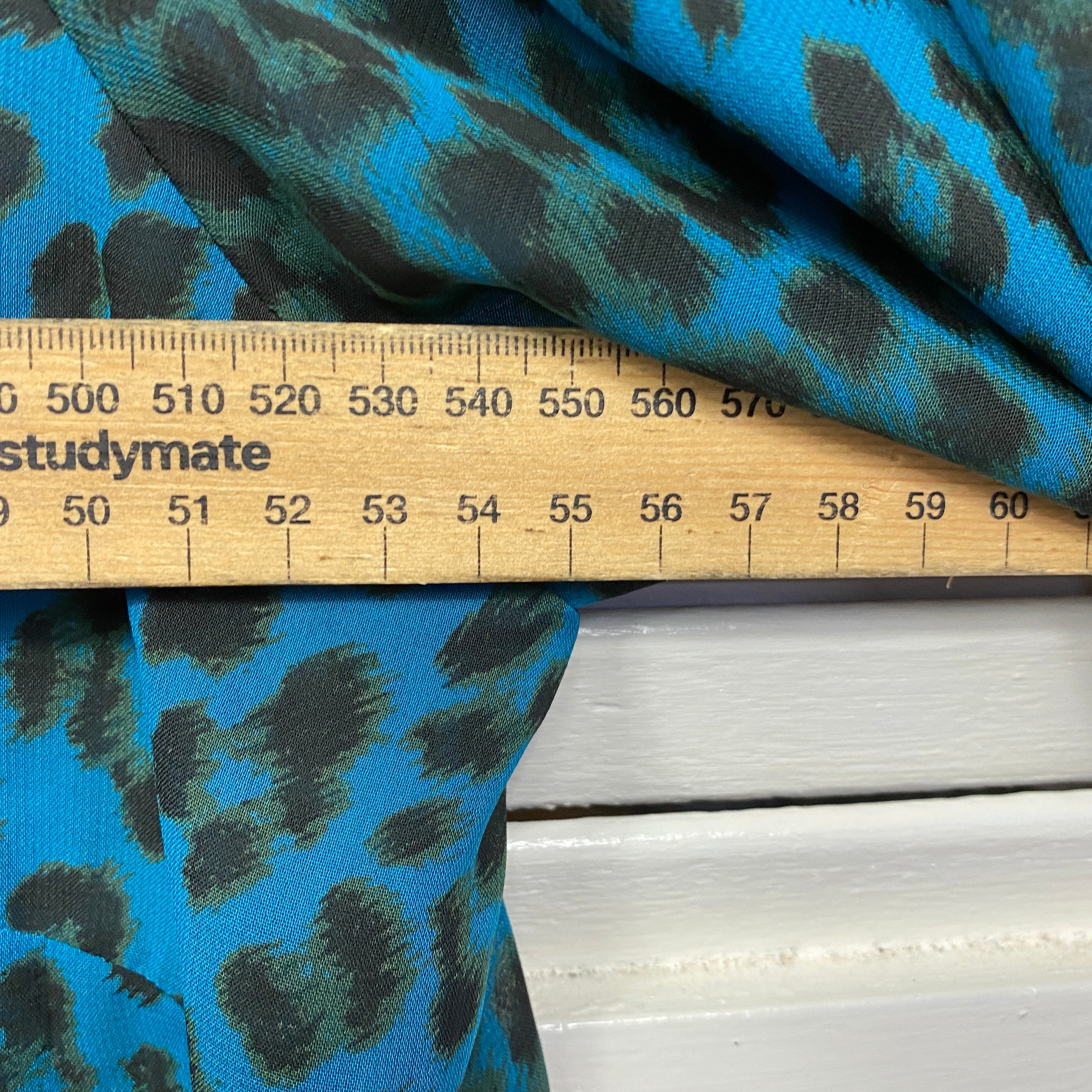 Noni B Top Size 16 Long Sleeve Sheer Teal Animal Print - Image 7