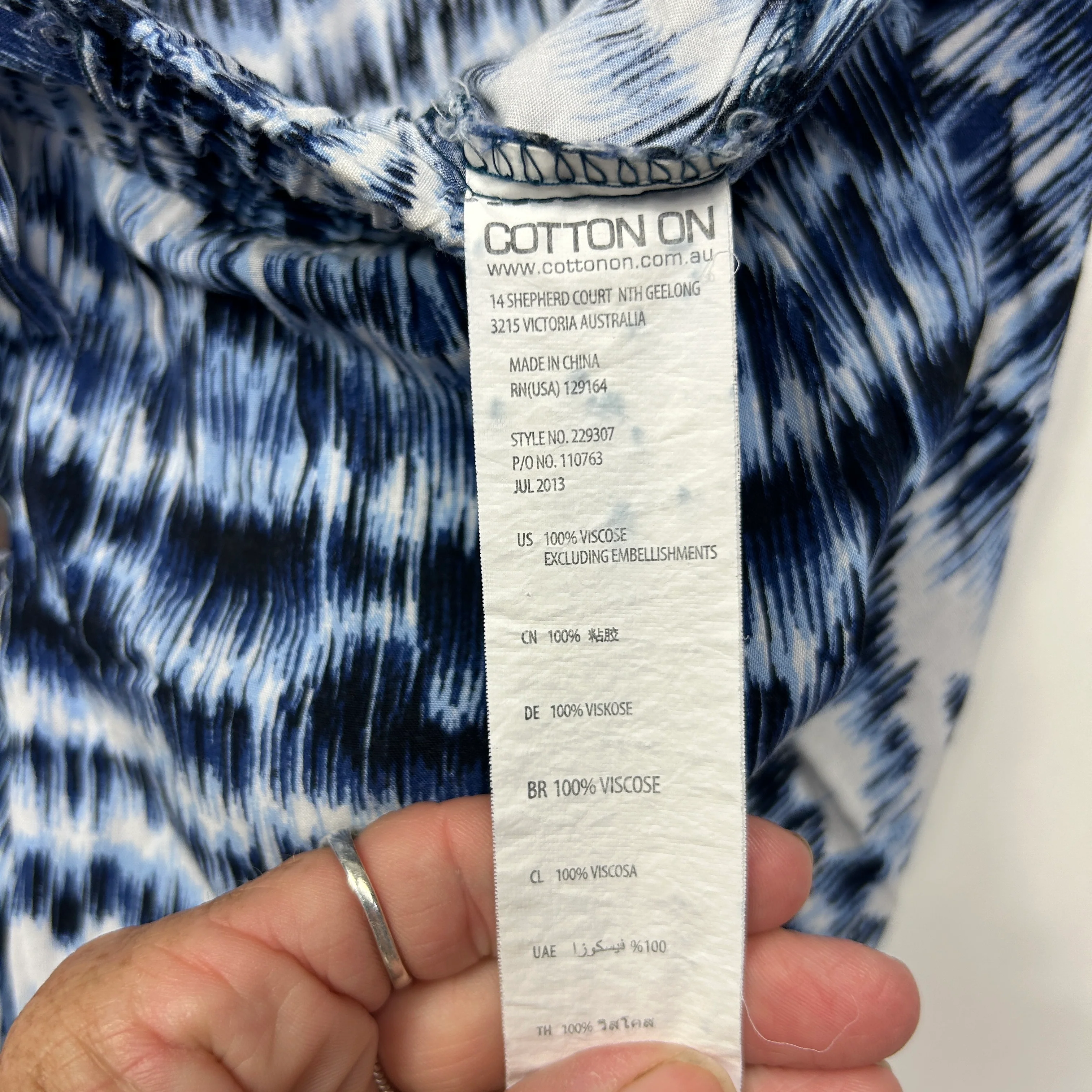 Cotton on Size 16 XL Blue Pockets Ankle Cuff Viscose - Image 6