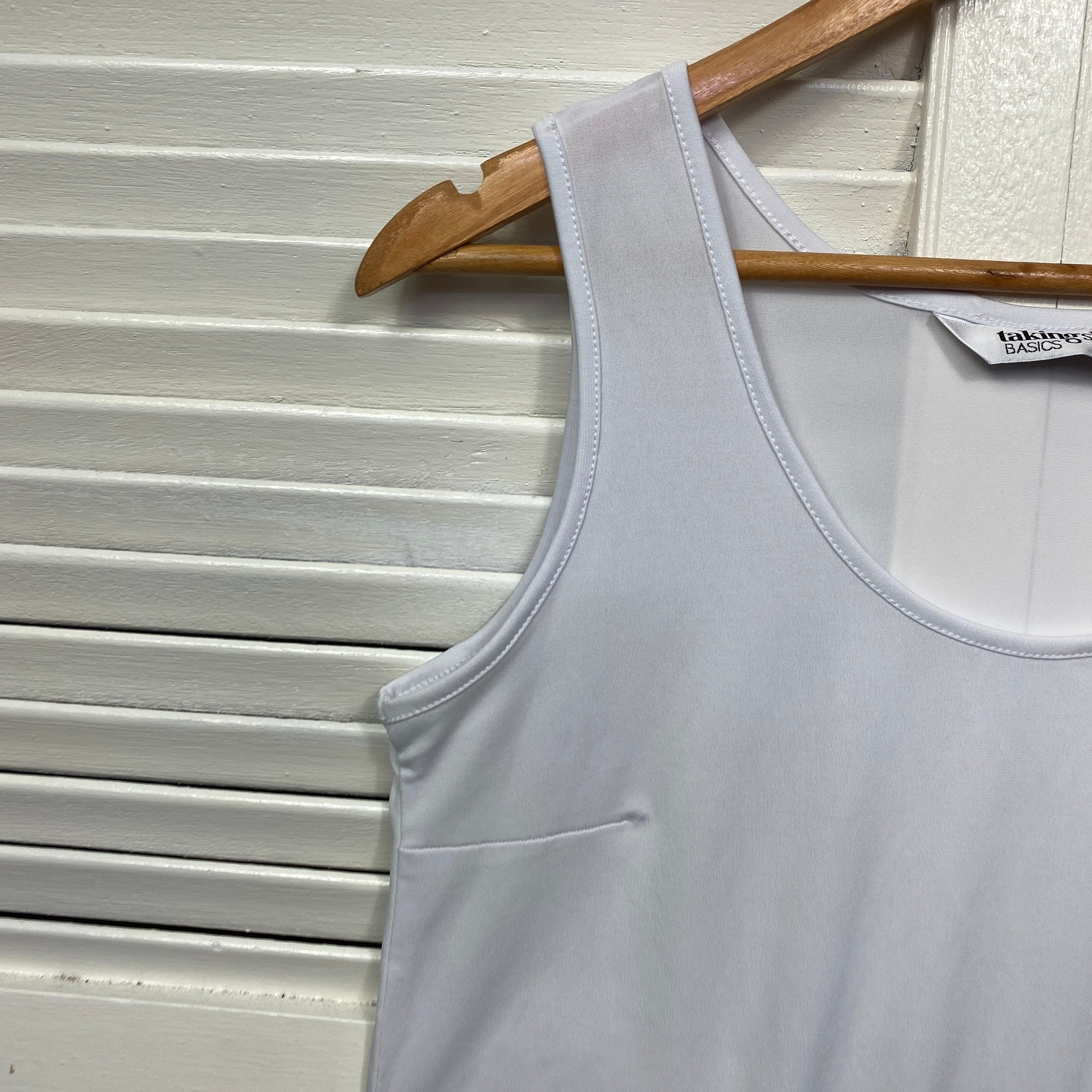 Taking Shape Top Petites Plus XXSP 12 14 Sleeveless Tank White - Image 3
