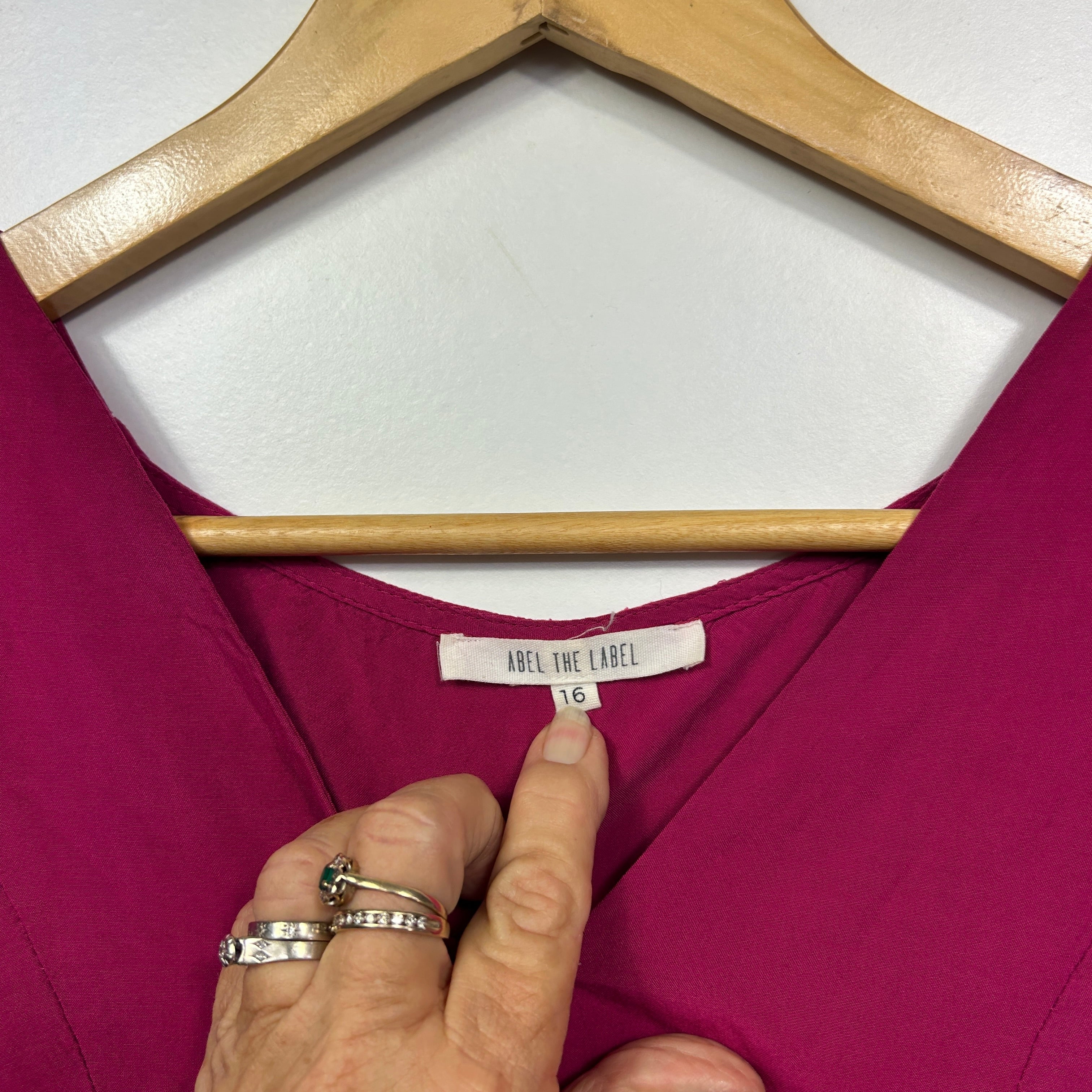 Abel The Label Pink 3/4 Sleeve Top - Size 16 - Image 2