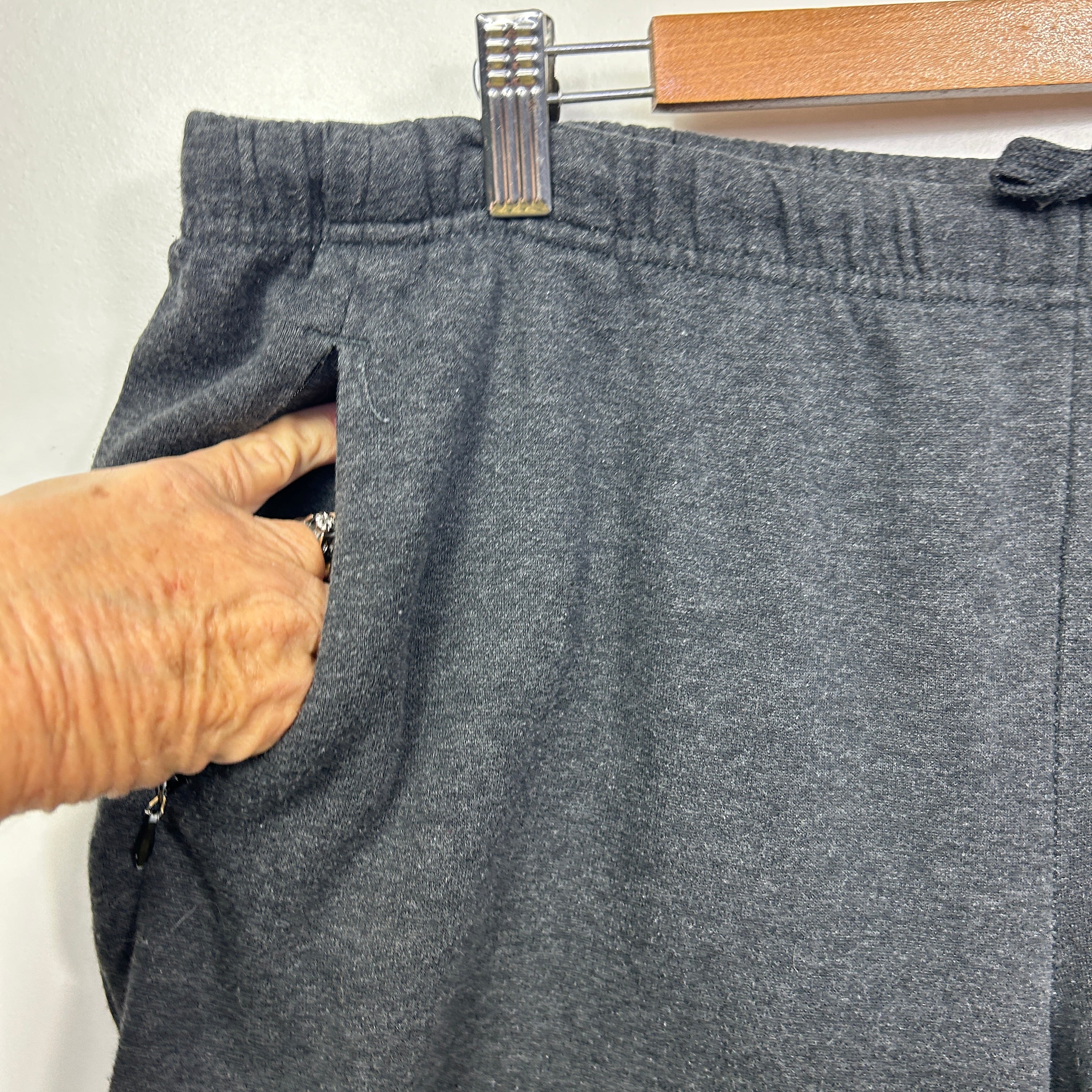 Active & Co Grey Cotton Joggers Track Pants - Size 18 - Image 2