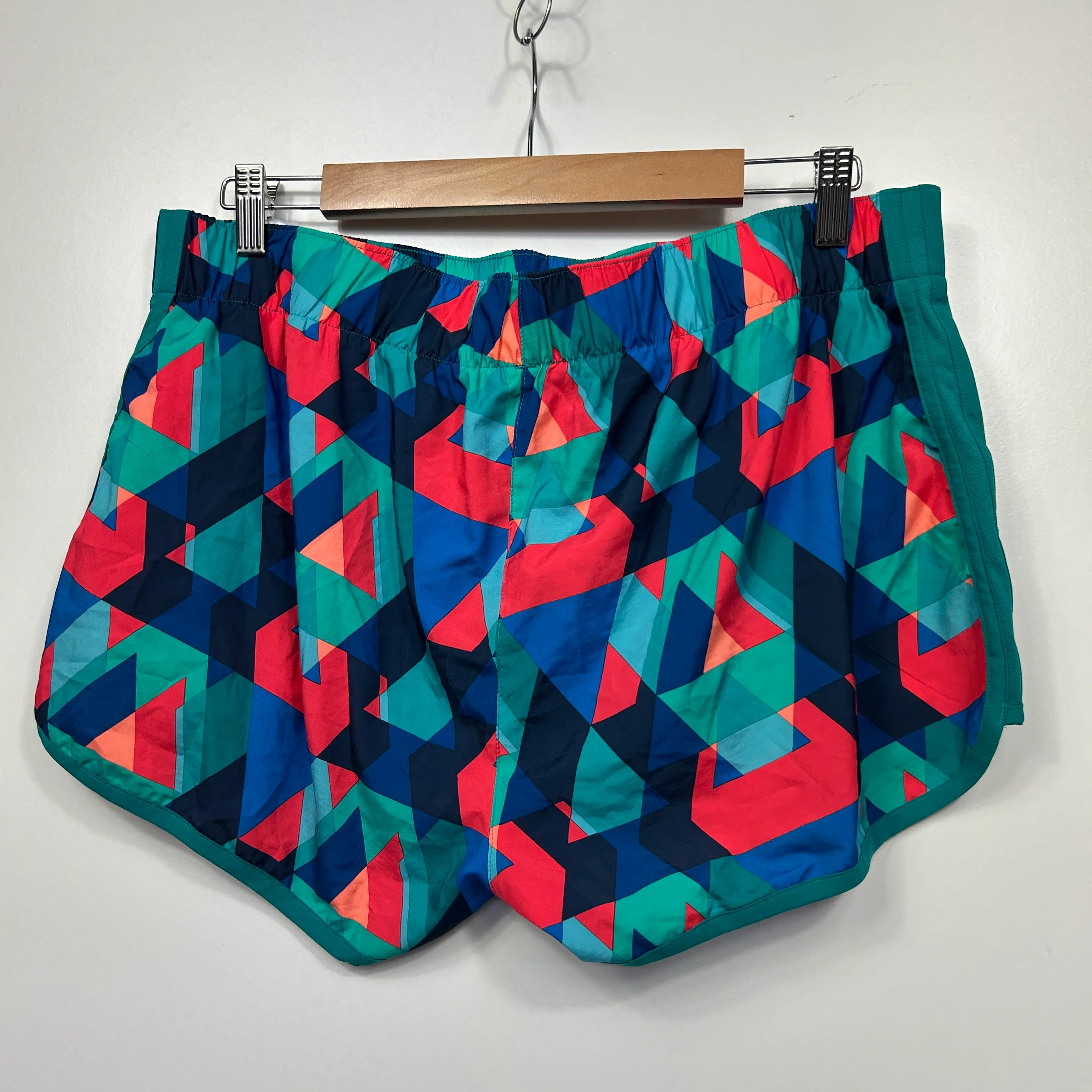 Adidas Multicoloured Geometric Print Running Shorts - Size XL - Image 2