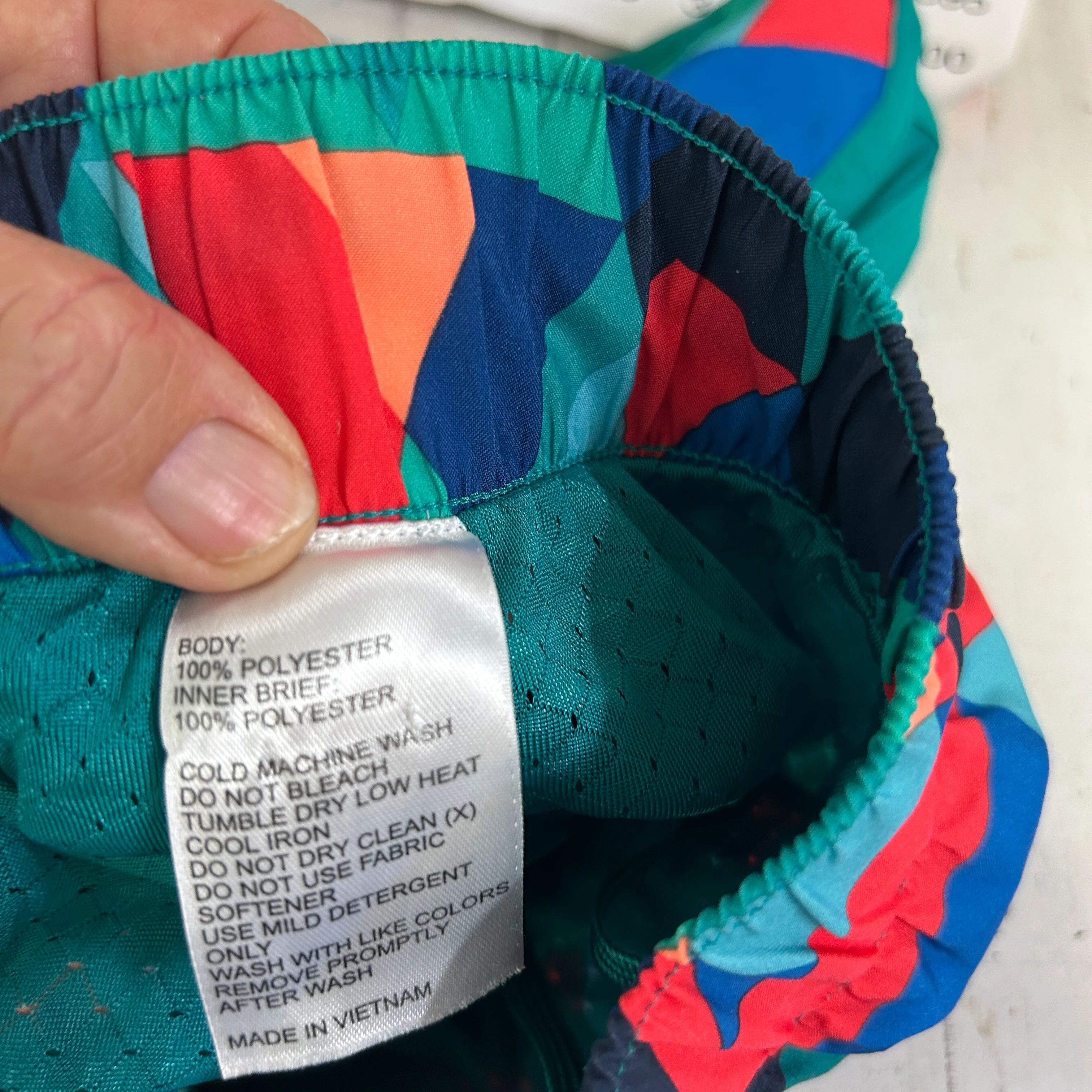 Adidas Multicoloured Geometric Print Running Shorts - Size XL - Image 6