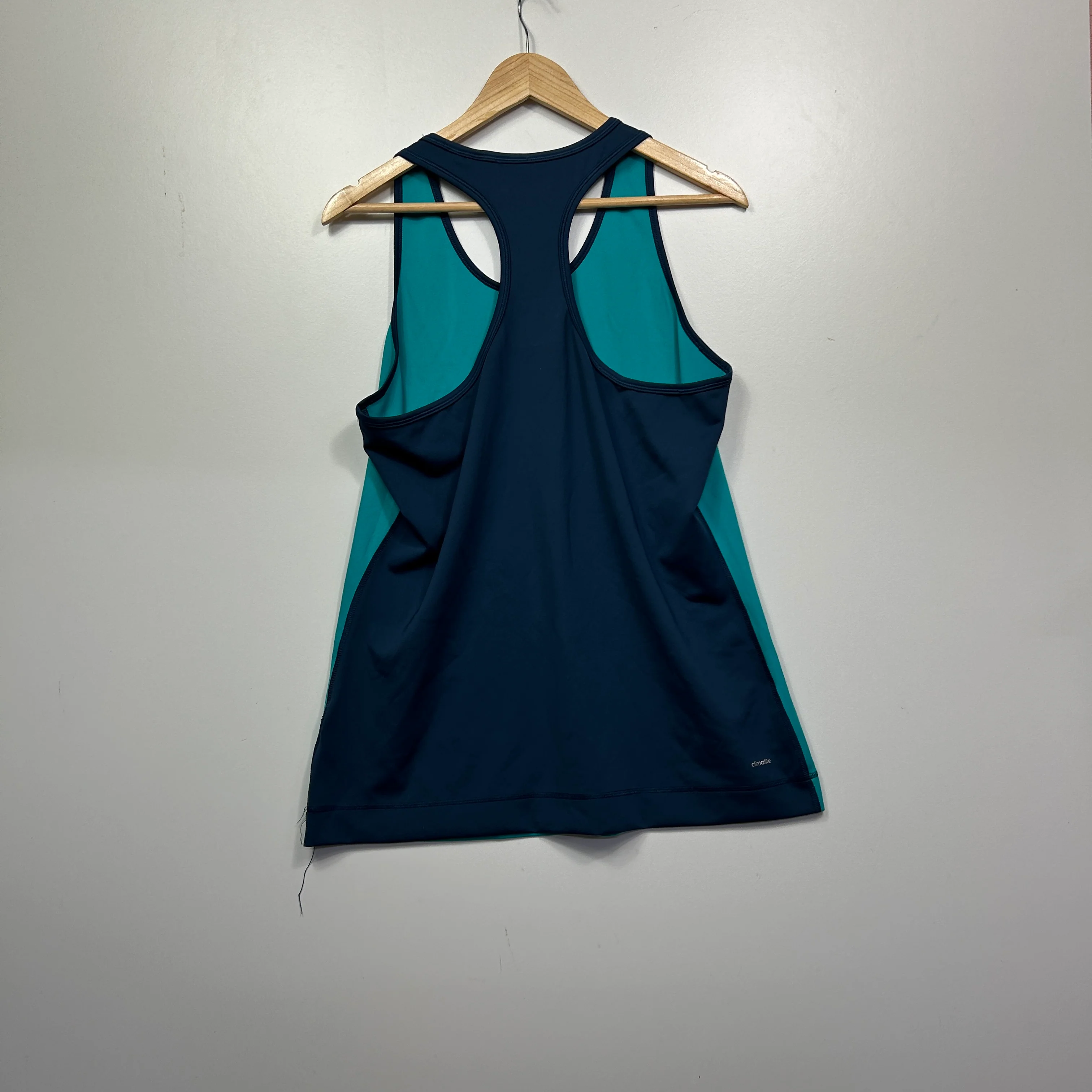 Adidas Teal and Navy Blue Sports Tank - Size XL - Image 2