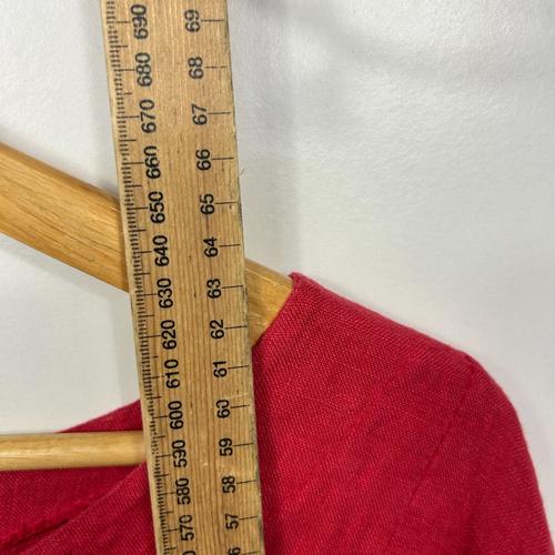 Alessia Pacini Italian Red Linen Top - Size 12/M - Image 6