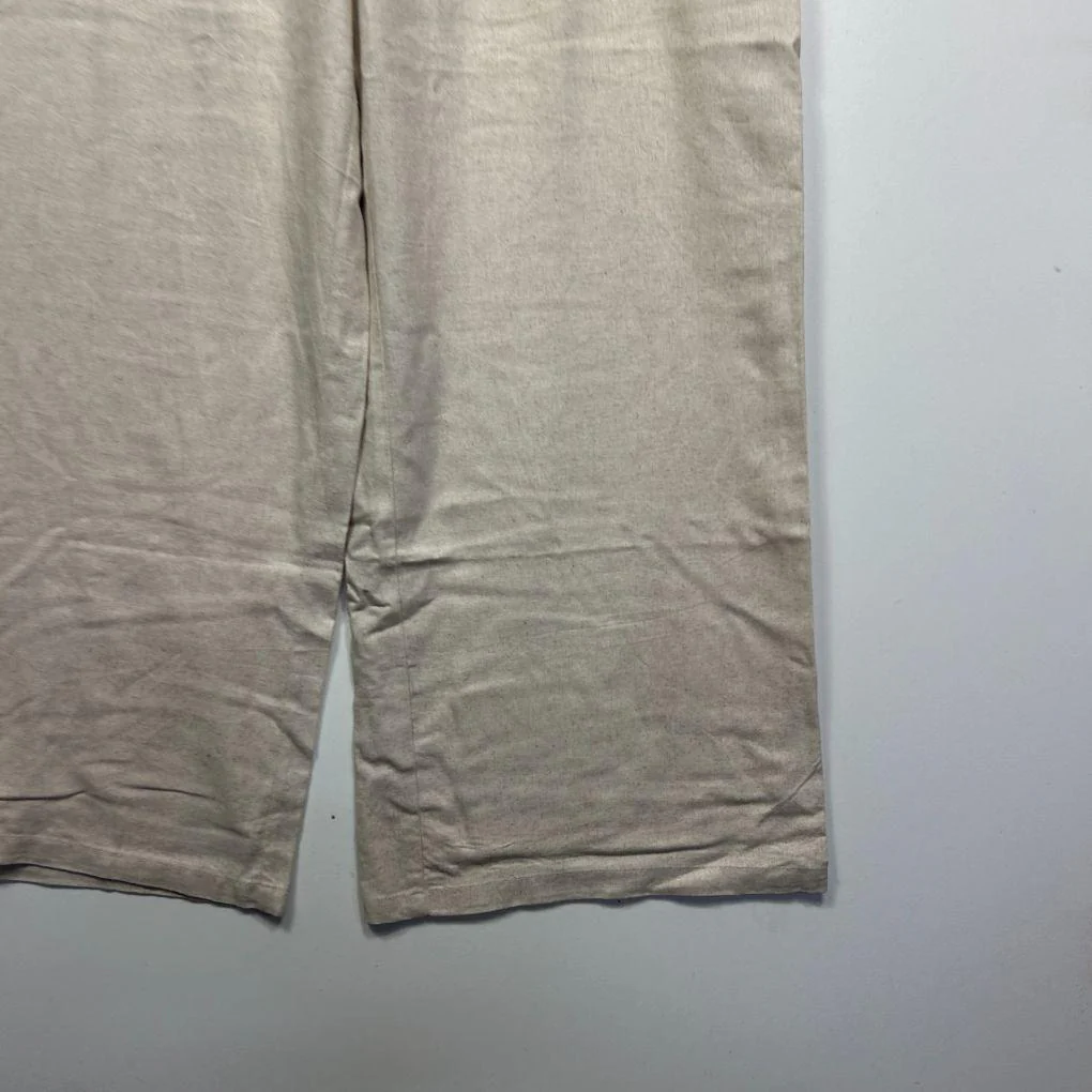 Anko Beige Linen Wide Leg Pants - Size 20 - Image 2