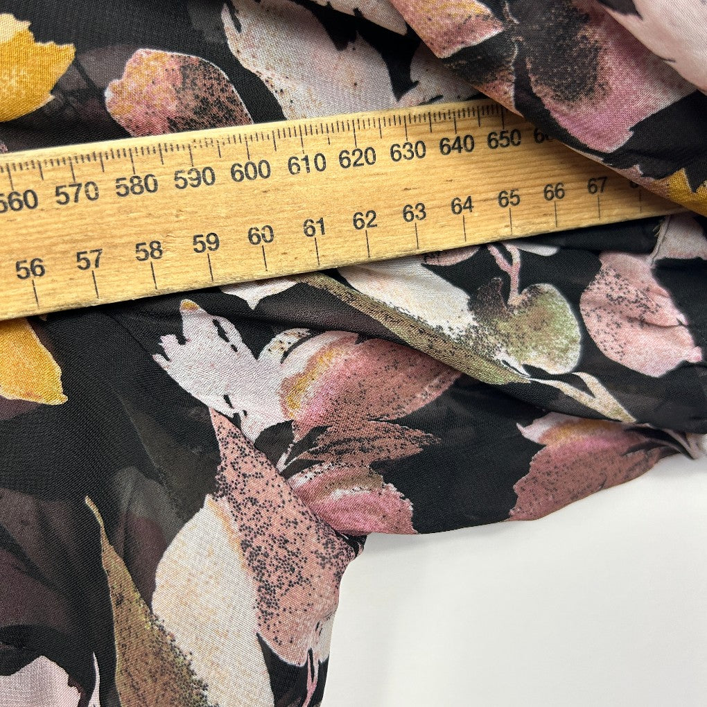 Anko Black Floral Print Sheer Blouse - Size 20 - Image 6