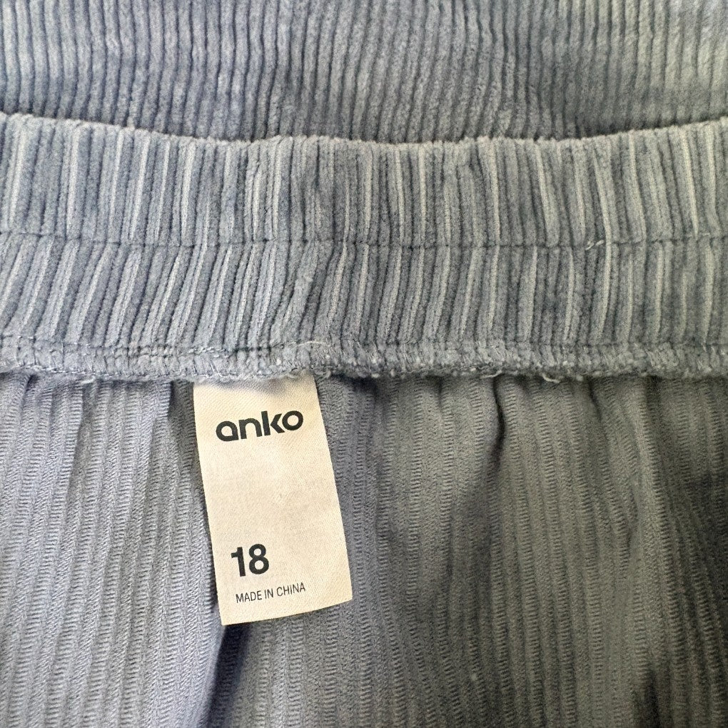 Anko Blue Corduroy Mini Skirt - Size 18 - Image 3