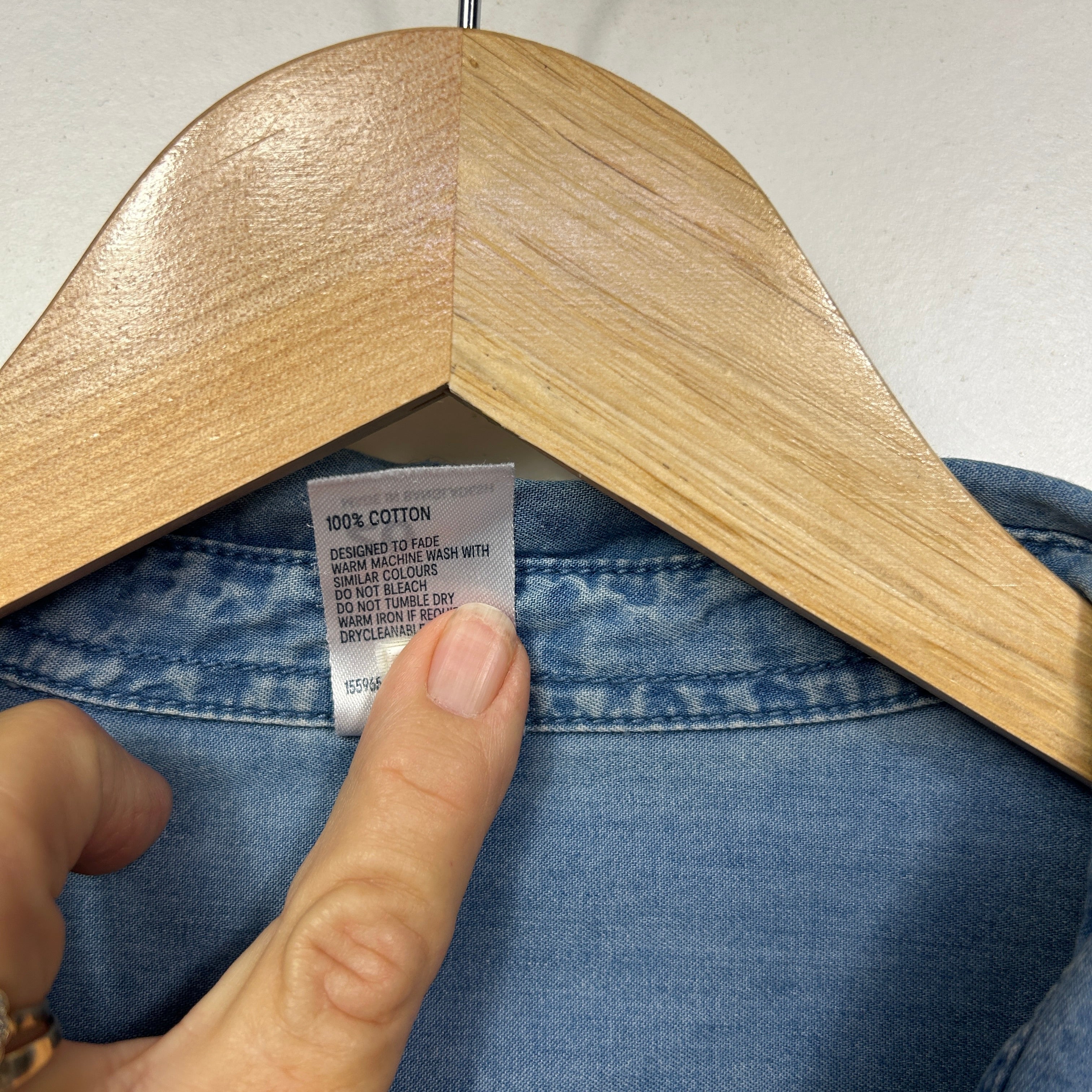 Anko Blue Denim Long Sleeve Shirt - Size 20 - Image 3