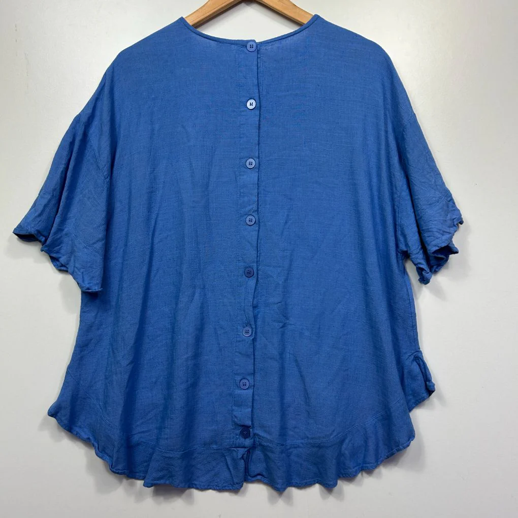 Anko Blue Linen Top - Size 18 - Image 4