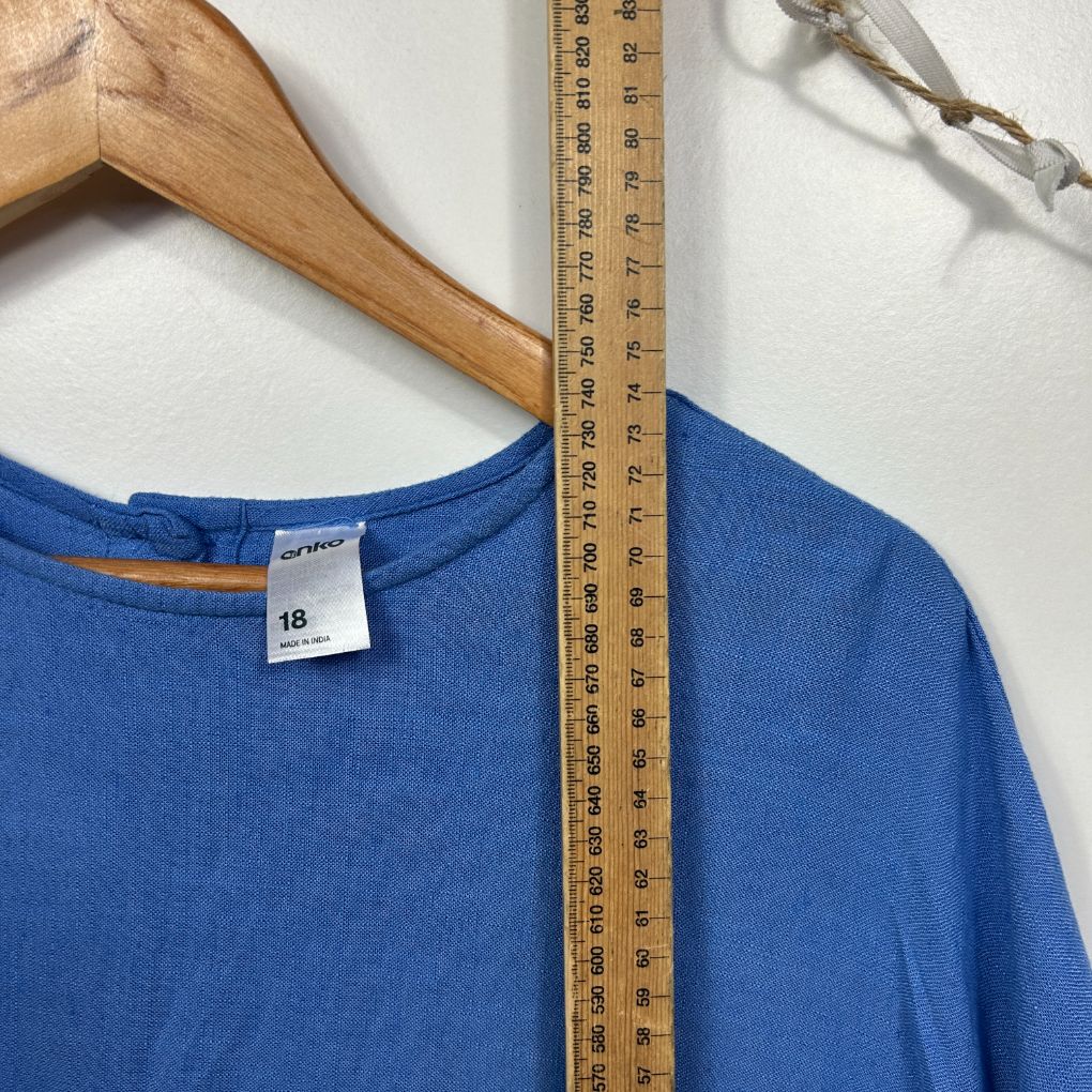 Anko Blue Linen Top - Size 18 - Image 6