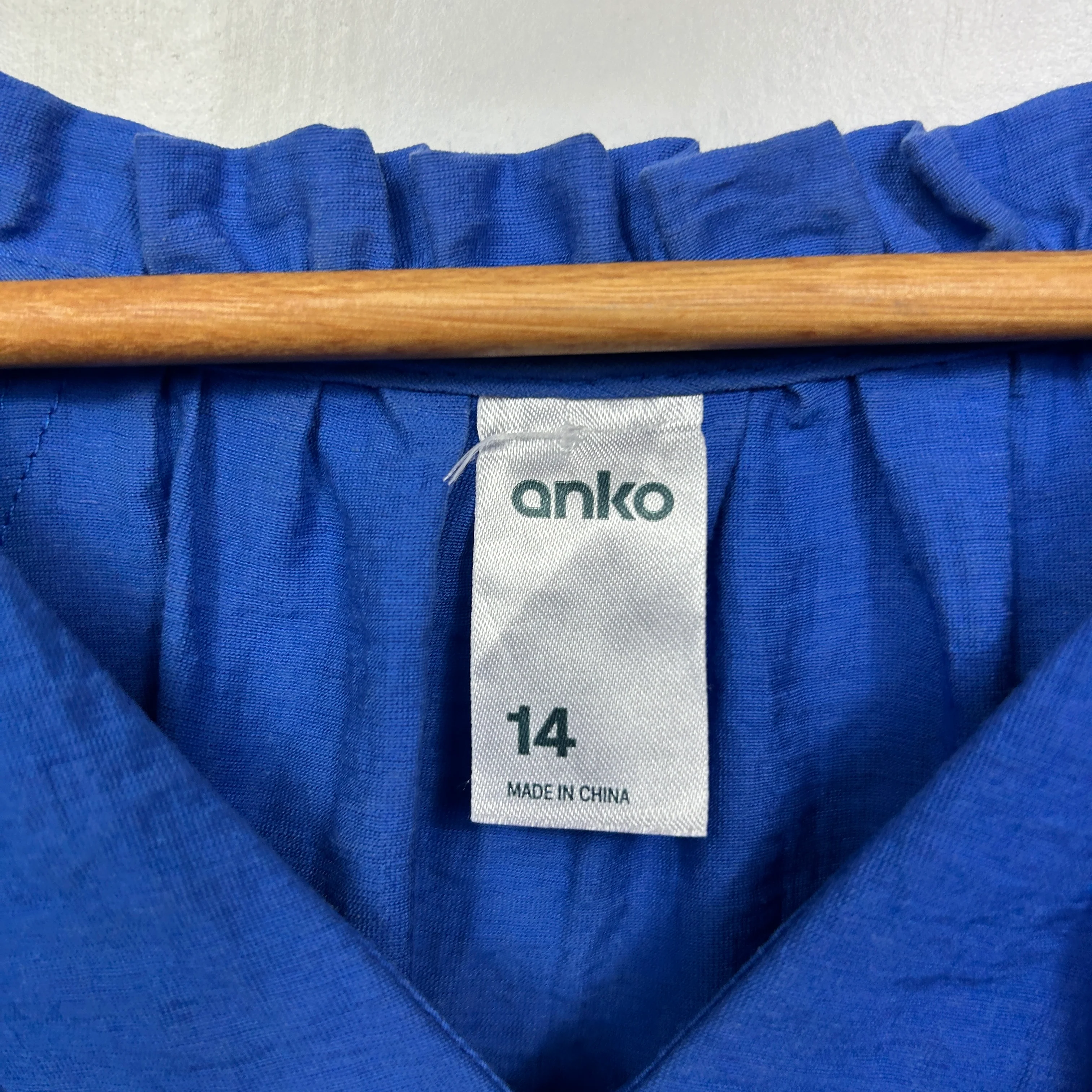 Anko Blue Linen Blend Top - Size 14 - Image 2