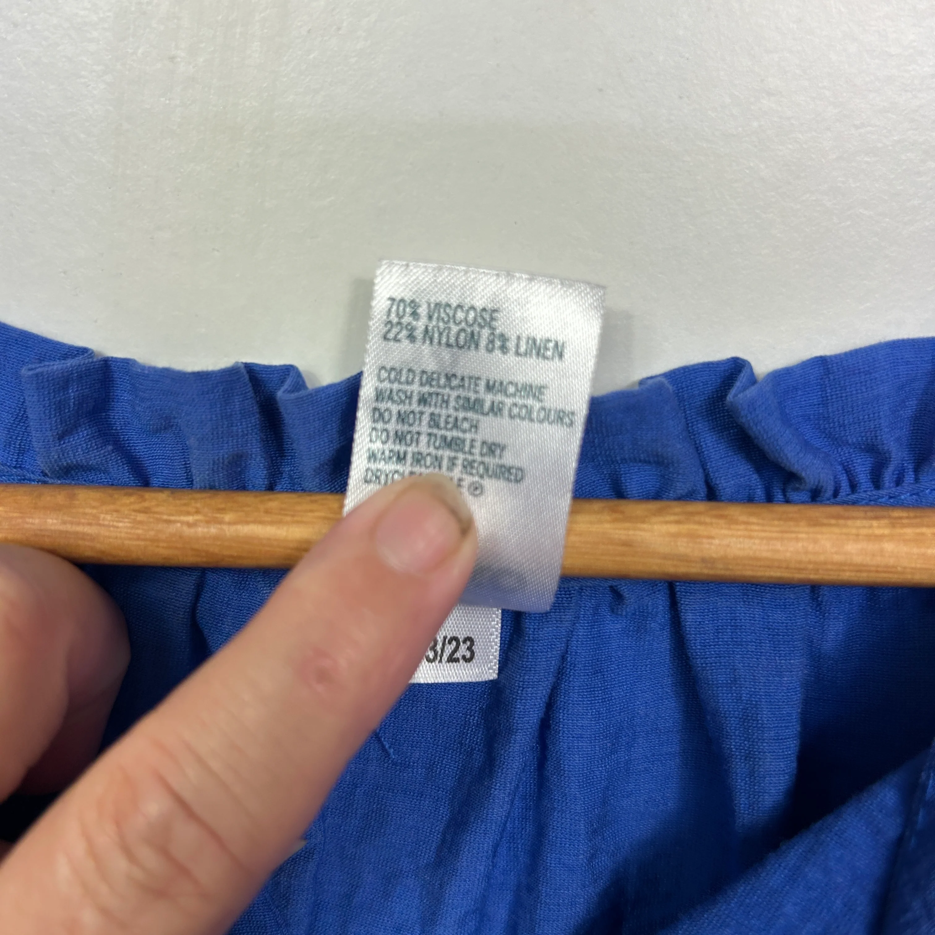 Anko Blue Linen Blend Top - Size 14 - Image 3