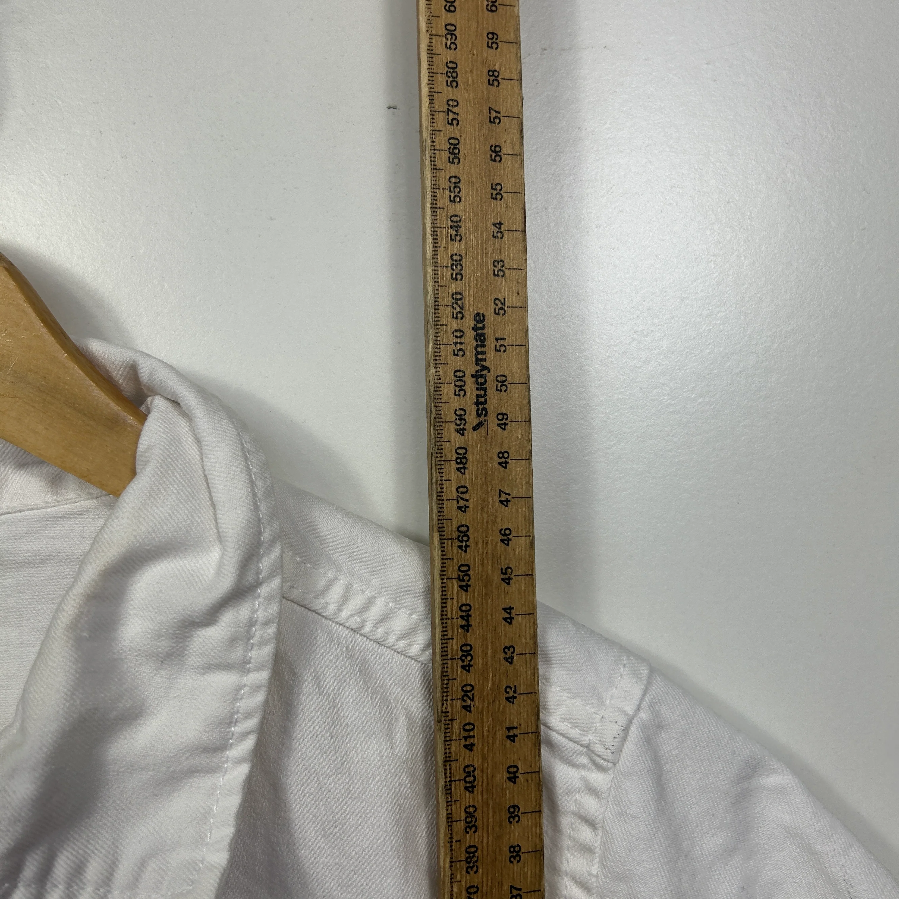 Anko Cropped White Denim Jacket - Size 16 (fault -mark) - Image 8