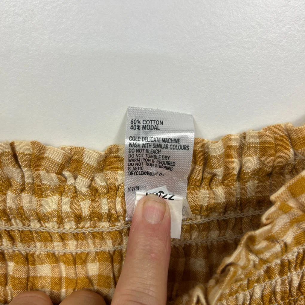 anko Mustard Check Top - Size 16 - Image 3