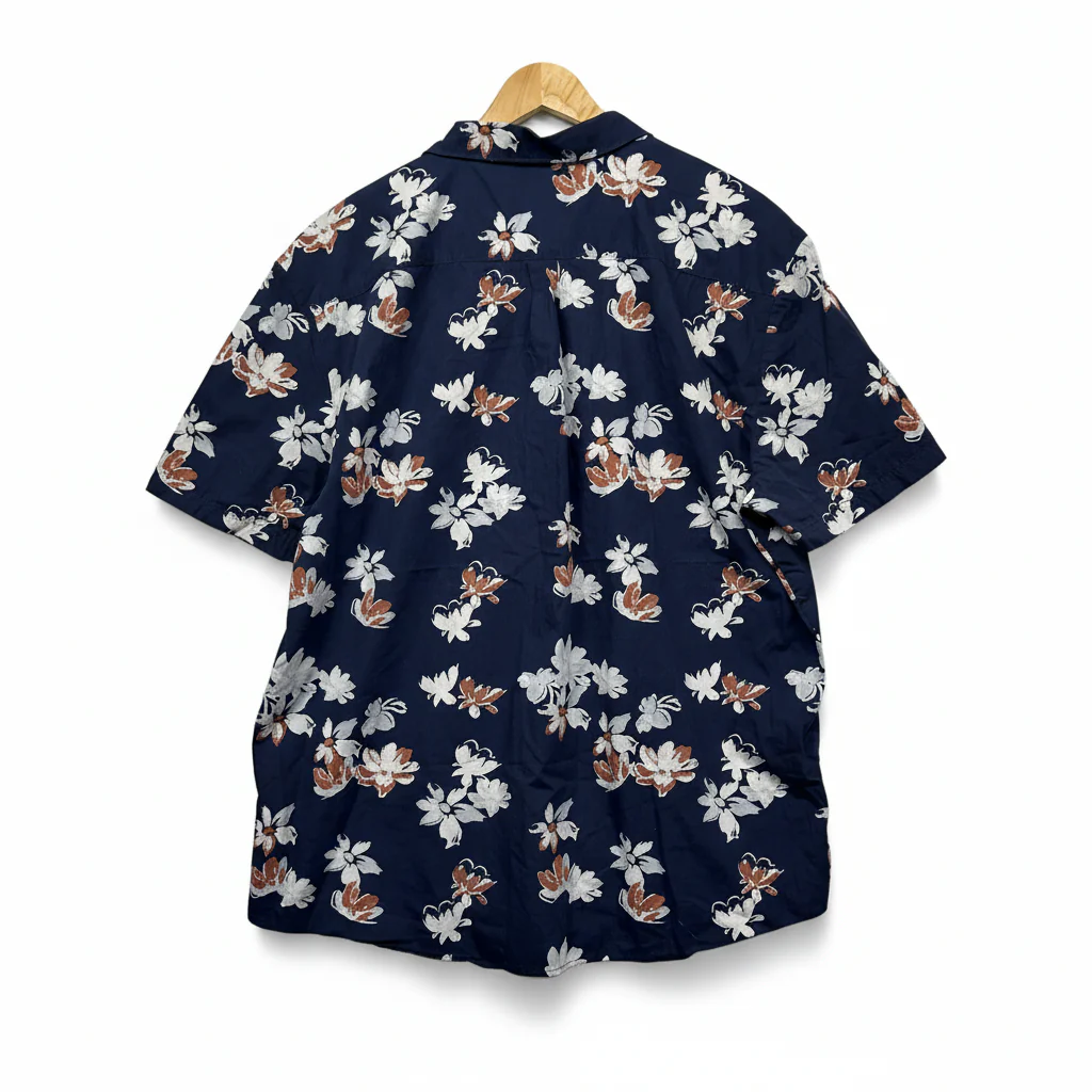 Anko Navy Floral Print Mens Shirt - Size 4XL - Image 2