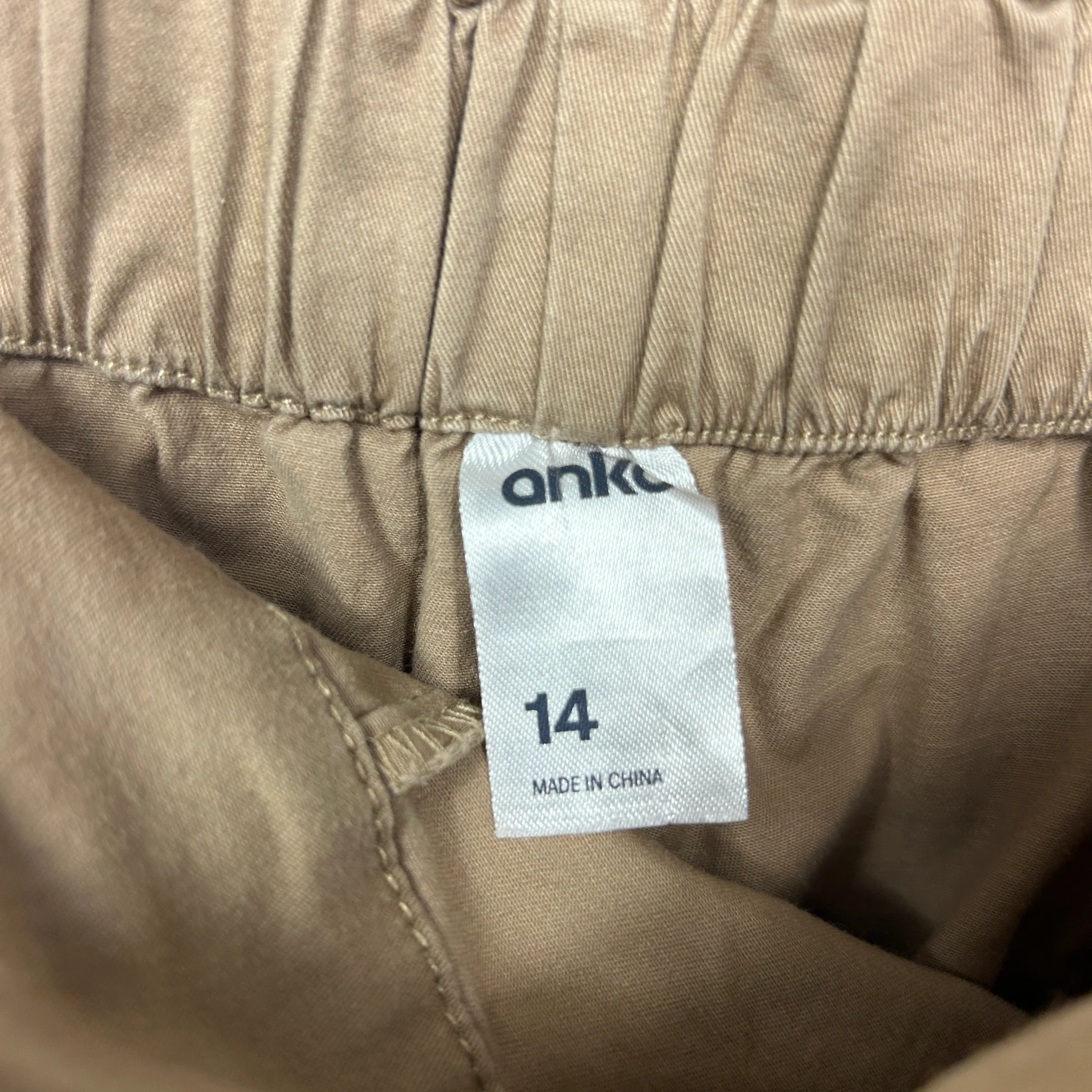 Anko Pants Size 14 Pockets Cotton Blend Elastic Waist - Image 4