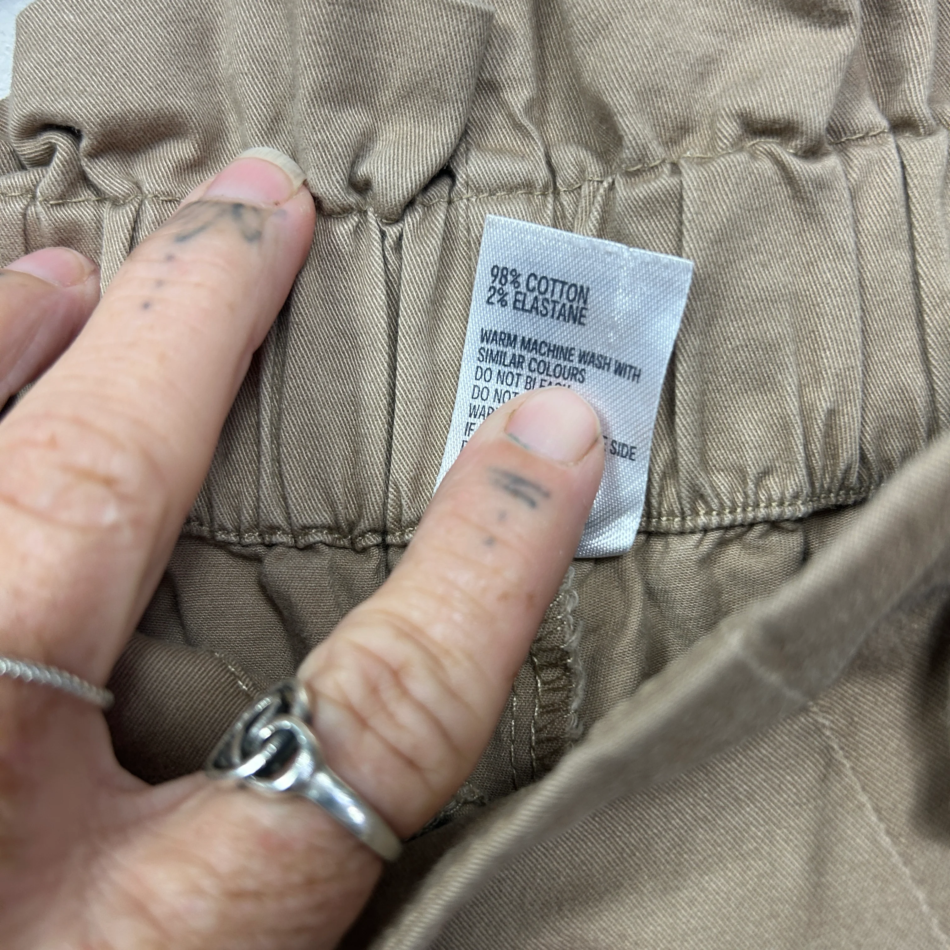 Anko Pants Size 14 Pockets Cotton Blend Elastic Waist - Image 5